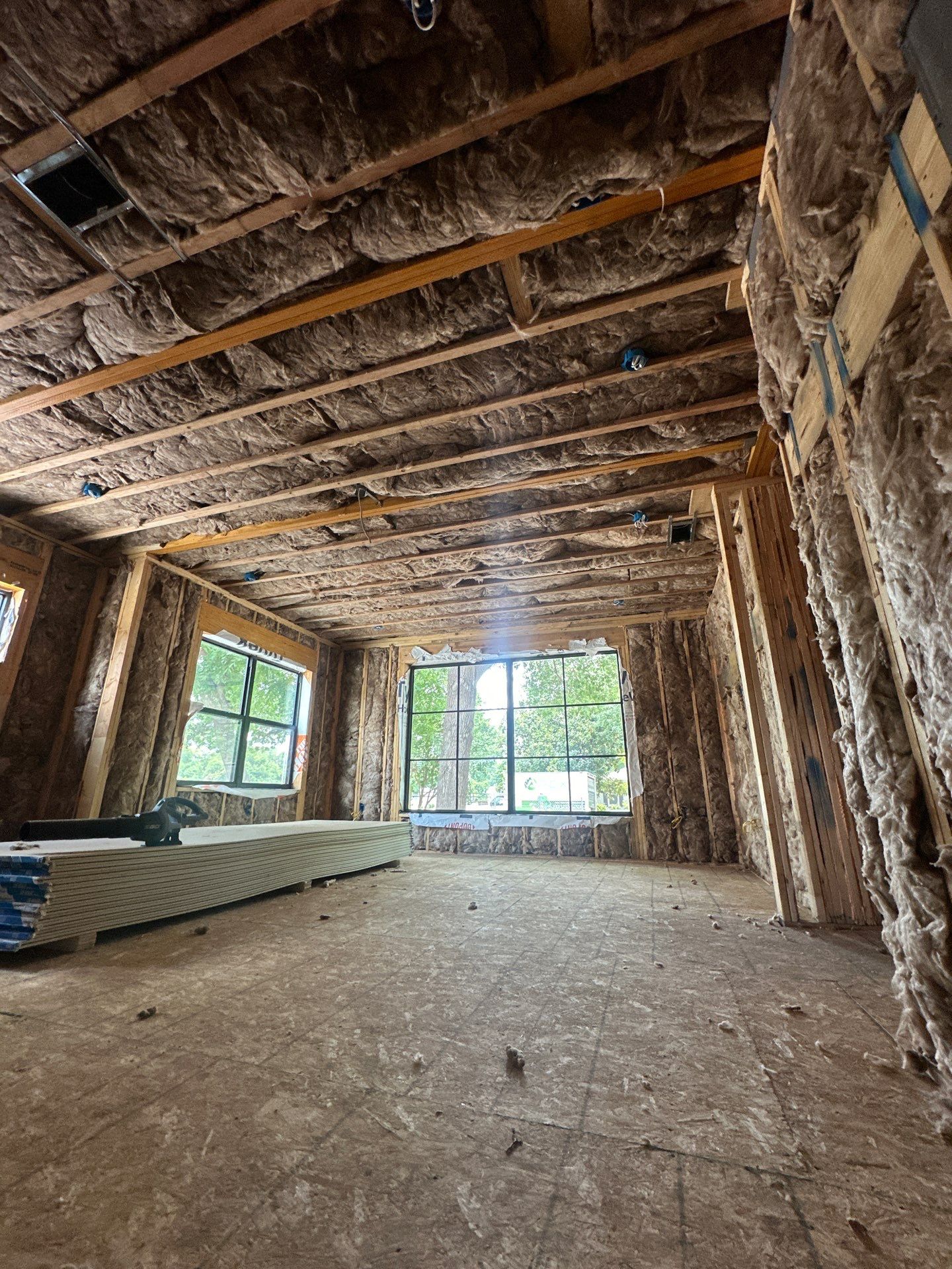 Full install on this new beautiful custom home in Dallas by Apex Insulation Solutions