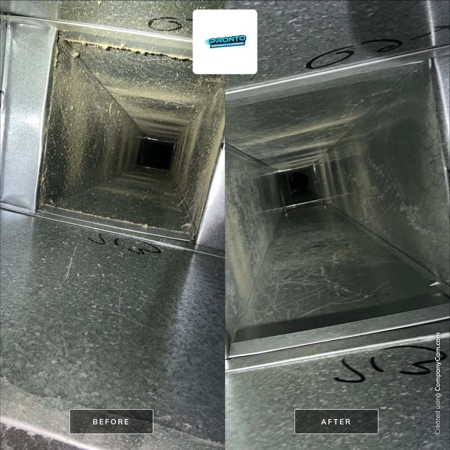 Duct Cleaning using Commercial vaccum by Pronto Air Duct Cleaning
