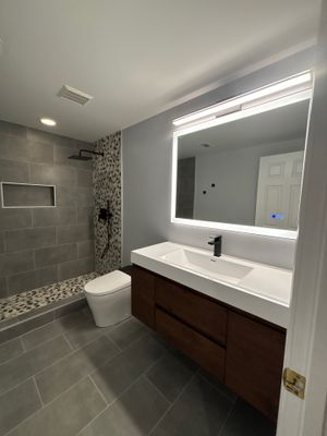 Basement bathroom renovation