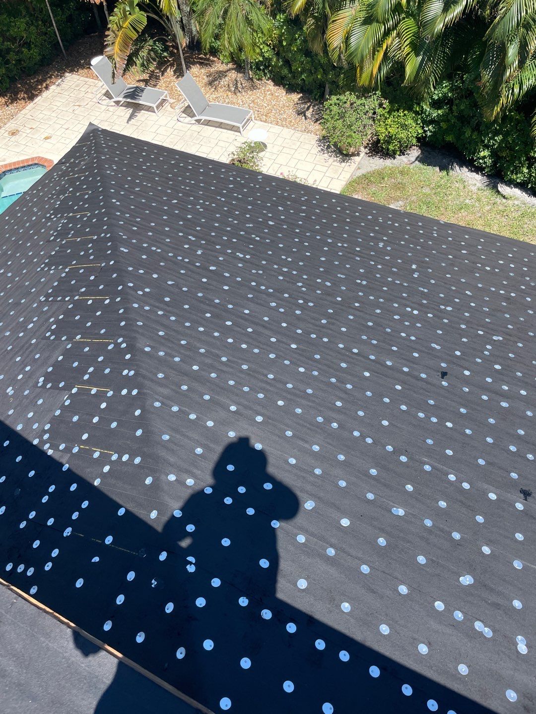 Residential Roofing Installation using 1" Nail strip metal roof by BLUES BROTHERS ROOFING
