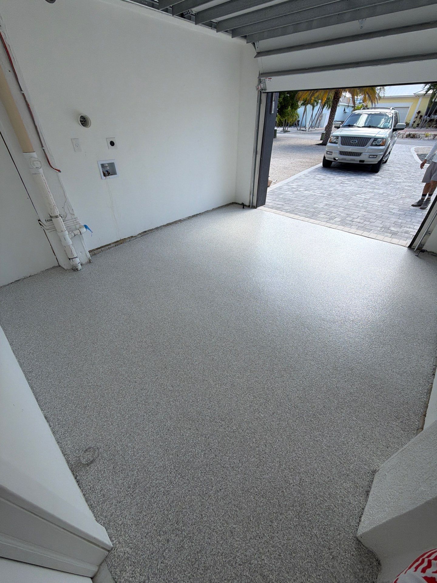 “Custom Flake Blend” Garage in Marathon, FL by Tropical Epoxy Coatings & Creations LLC