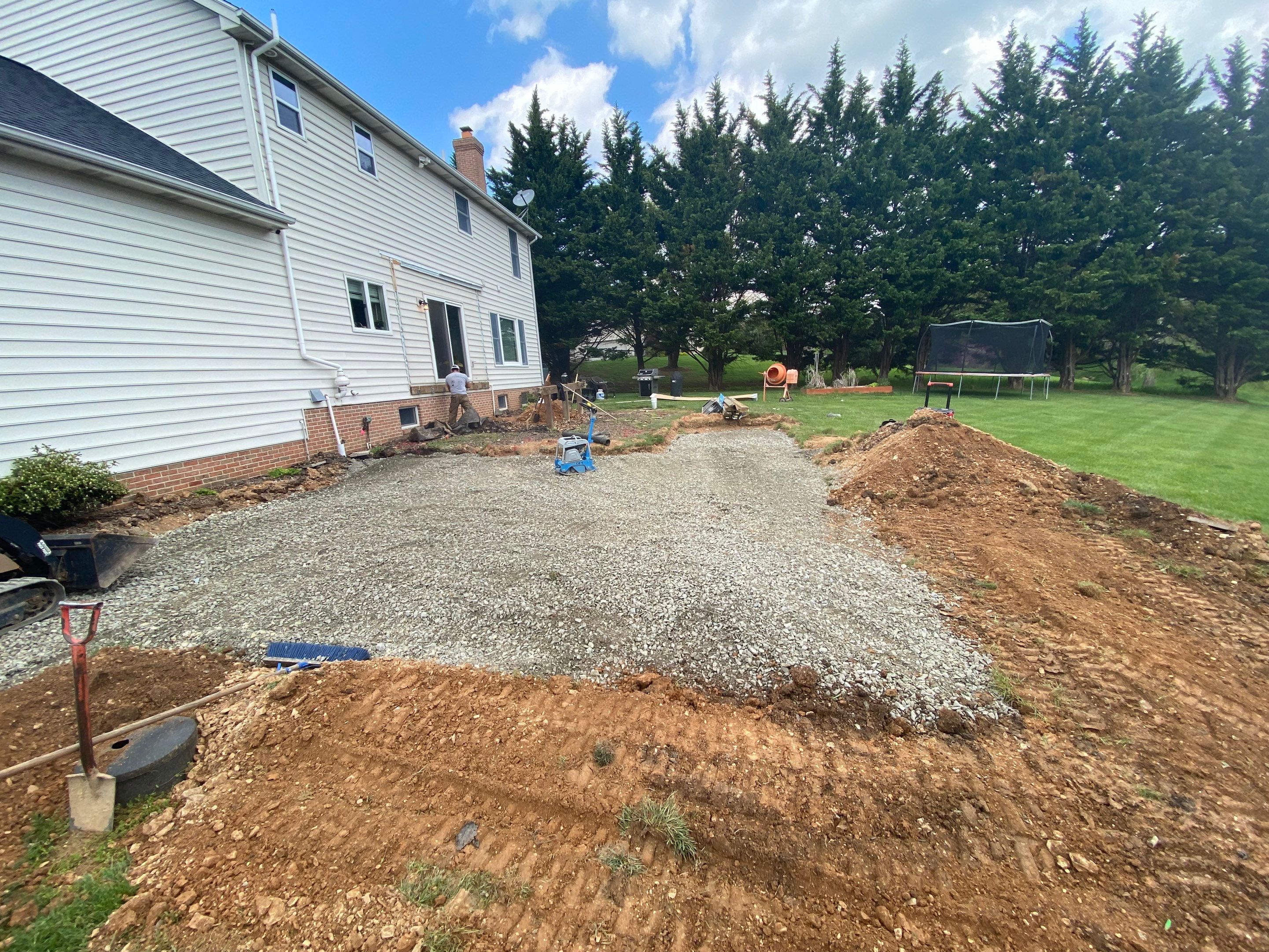 Backyard Transformation using Techo-Bloc Pavers by The Smet Companies, LLC