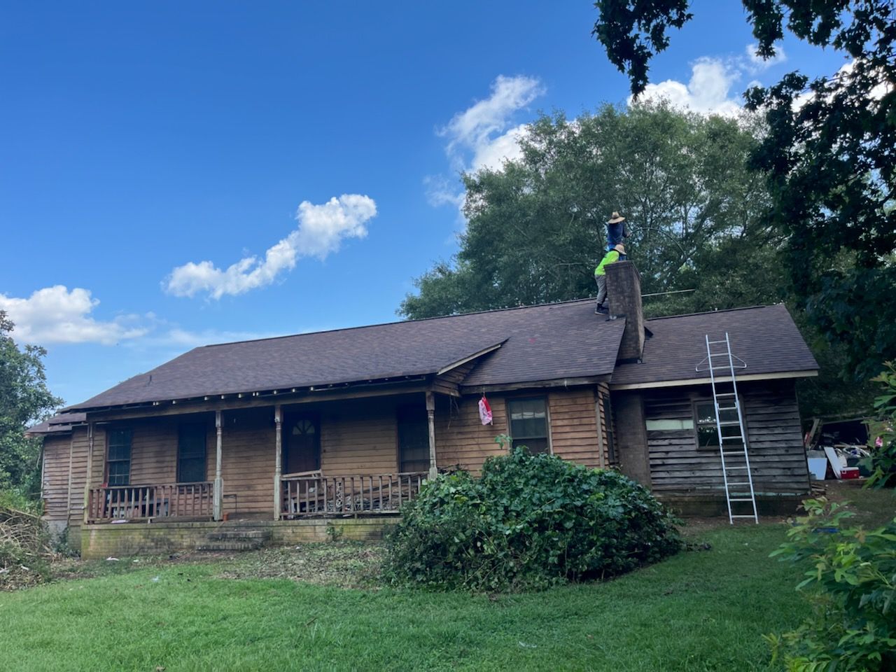 Syler roofing job by BROCK BUILDERS 