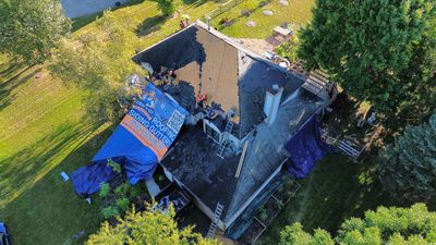 Roof Replacement, Gutters, Copper Chimney Cap
