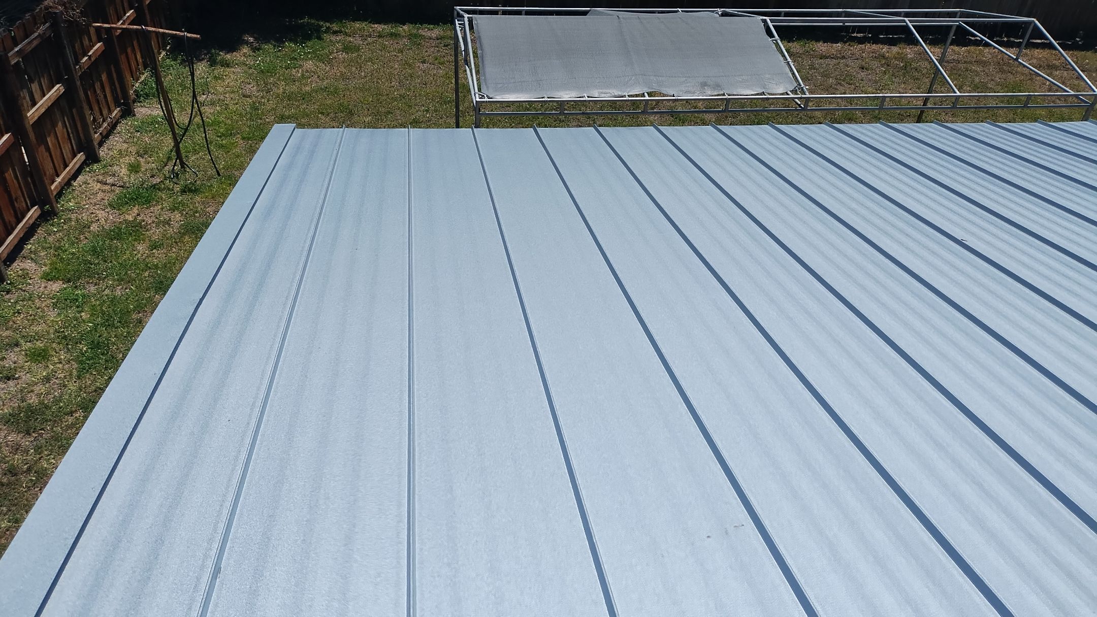 Residential Roofing Installation using 1" Nail strip metal roof by BLUES BROTHERS ROOFING