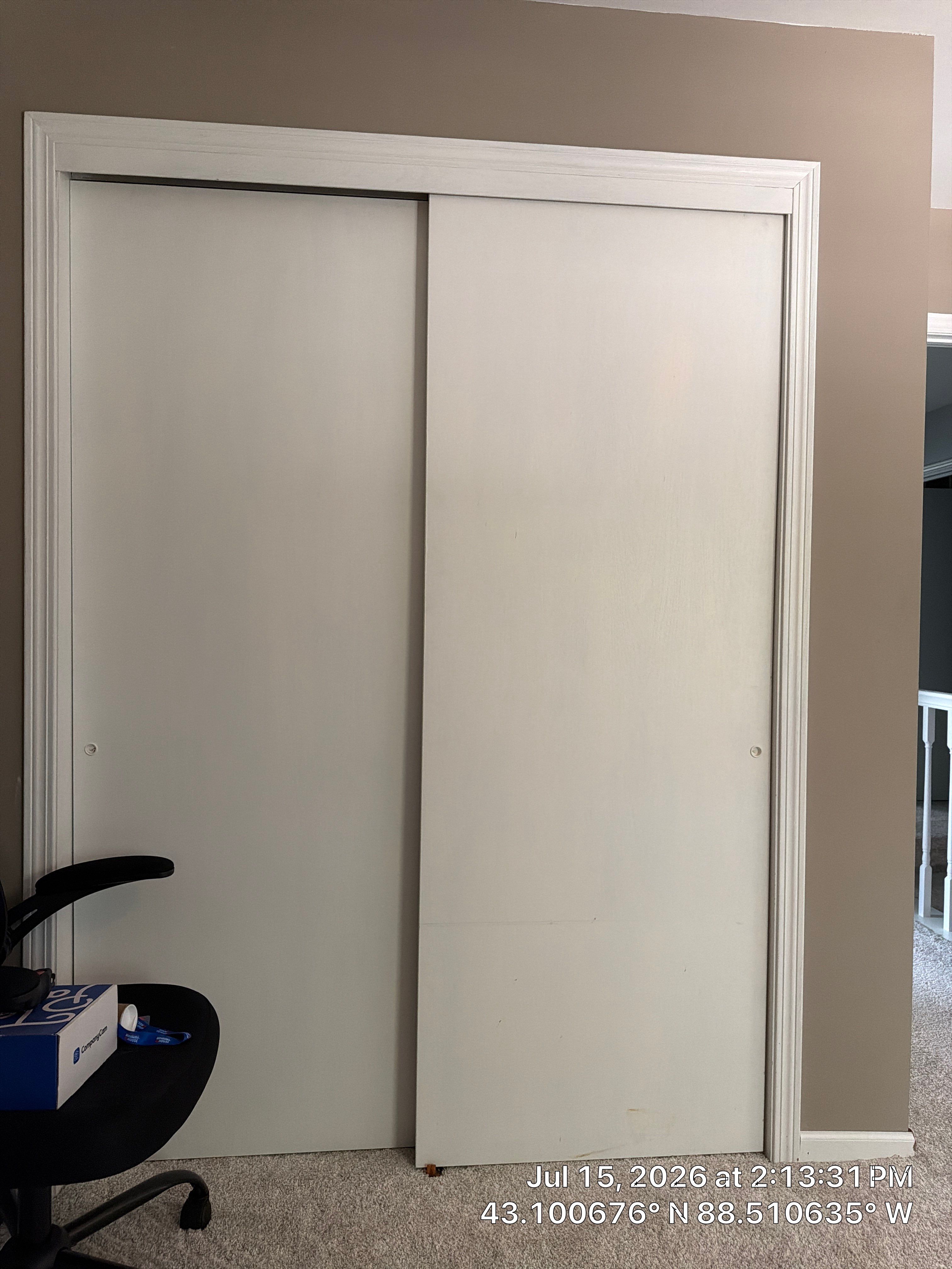 New Sliding Closet Door Installation for Oconomowoc Bedroom by CompanyCam Sales Demo