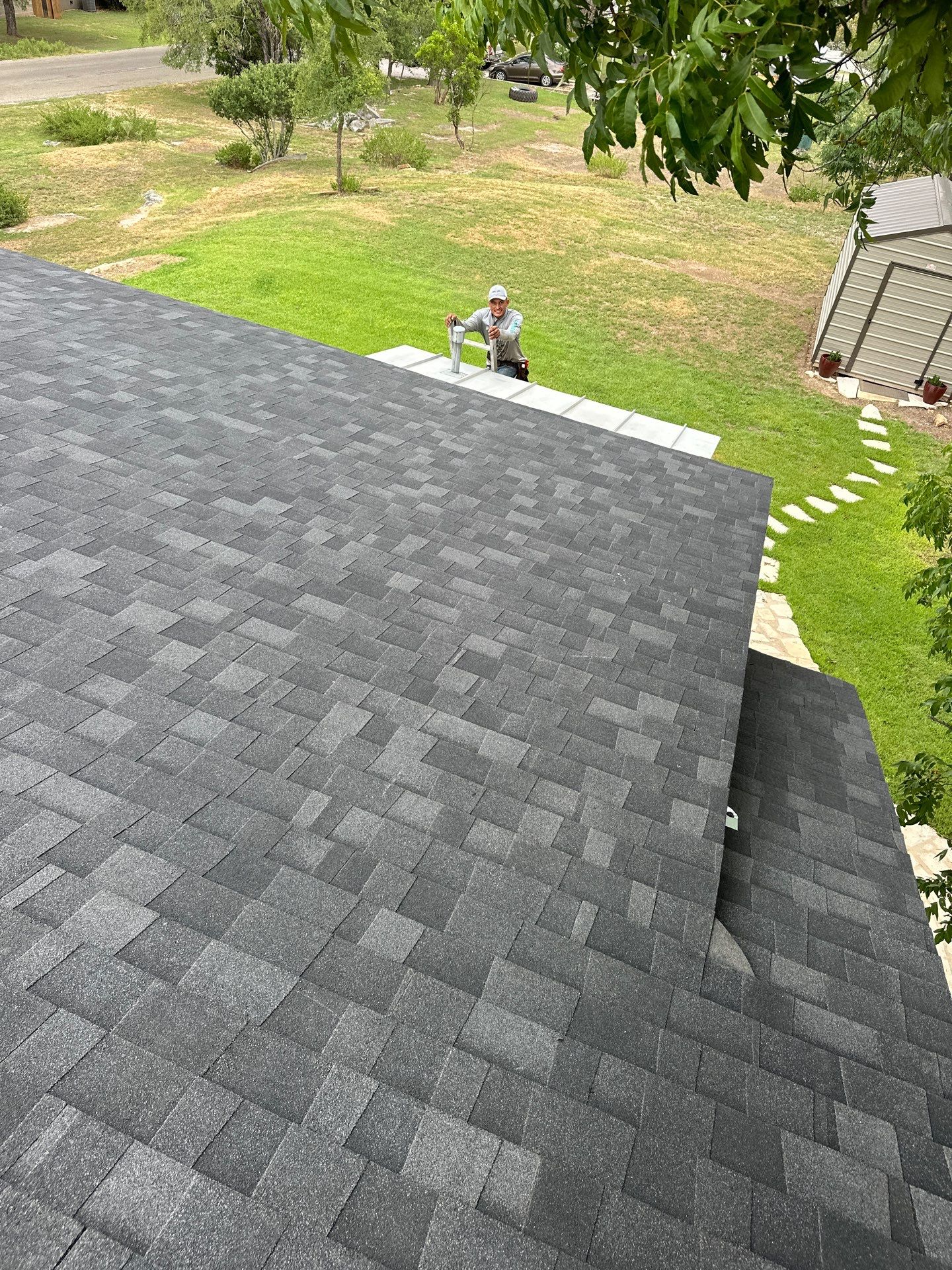 Residential Roofing Installation using Owens Corning Oakridge Onyx Black by DeZign Roofing & Exteriors
