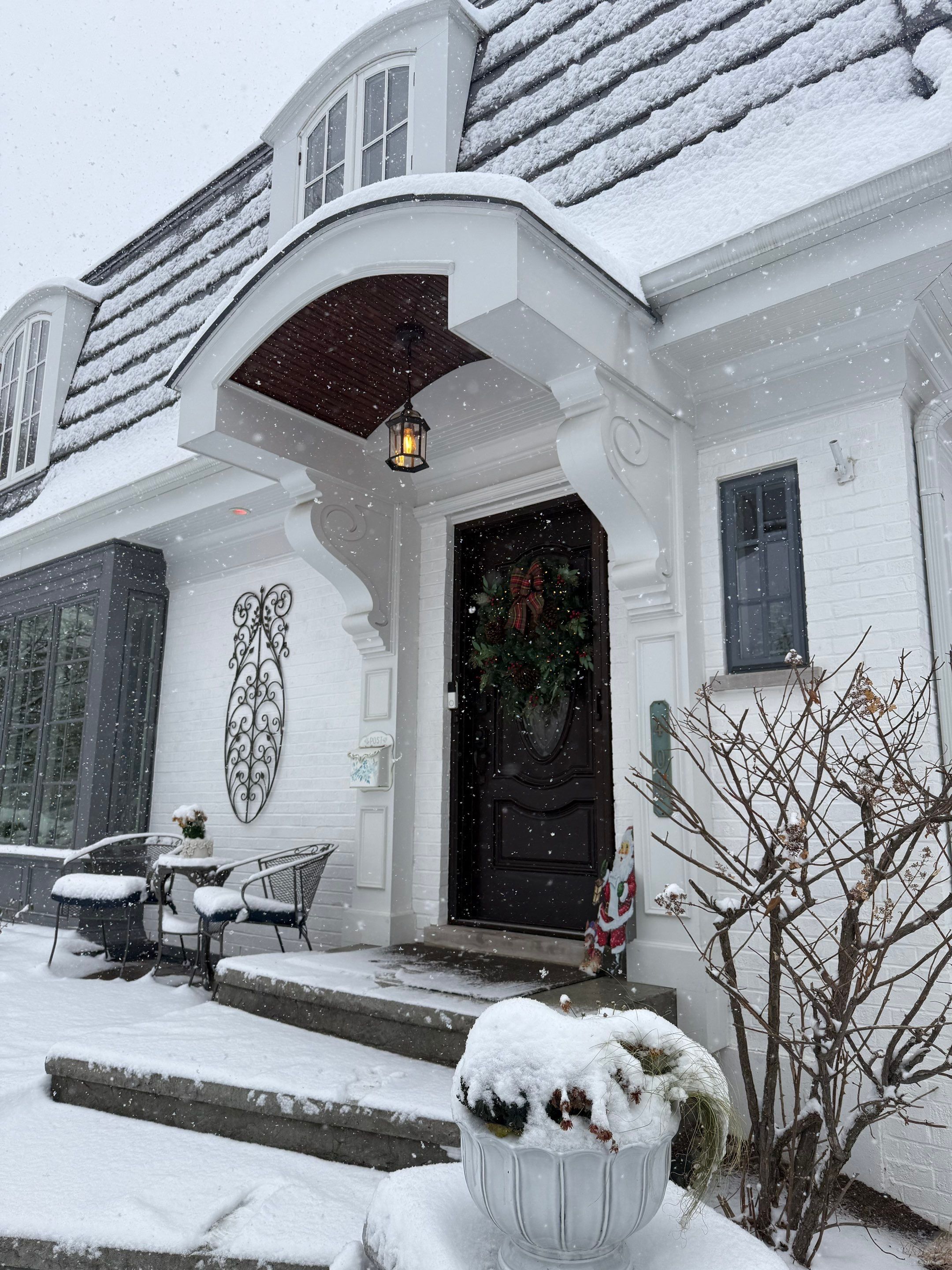 Elmhurst Home Exterior Renovation with Hardie Siding and New Portico by Great American Exteriors