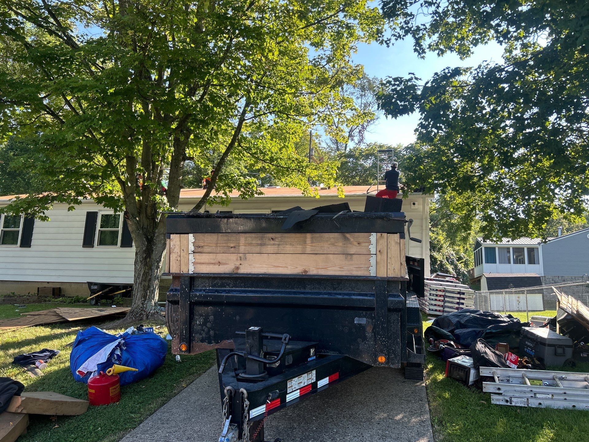Residential Roofing Installation using GAF Timberline HDZ Oyster Grey by Rainstoppers Roofing