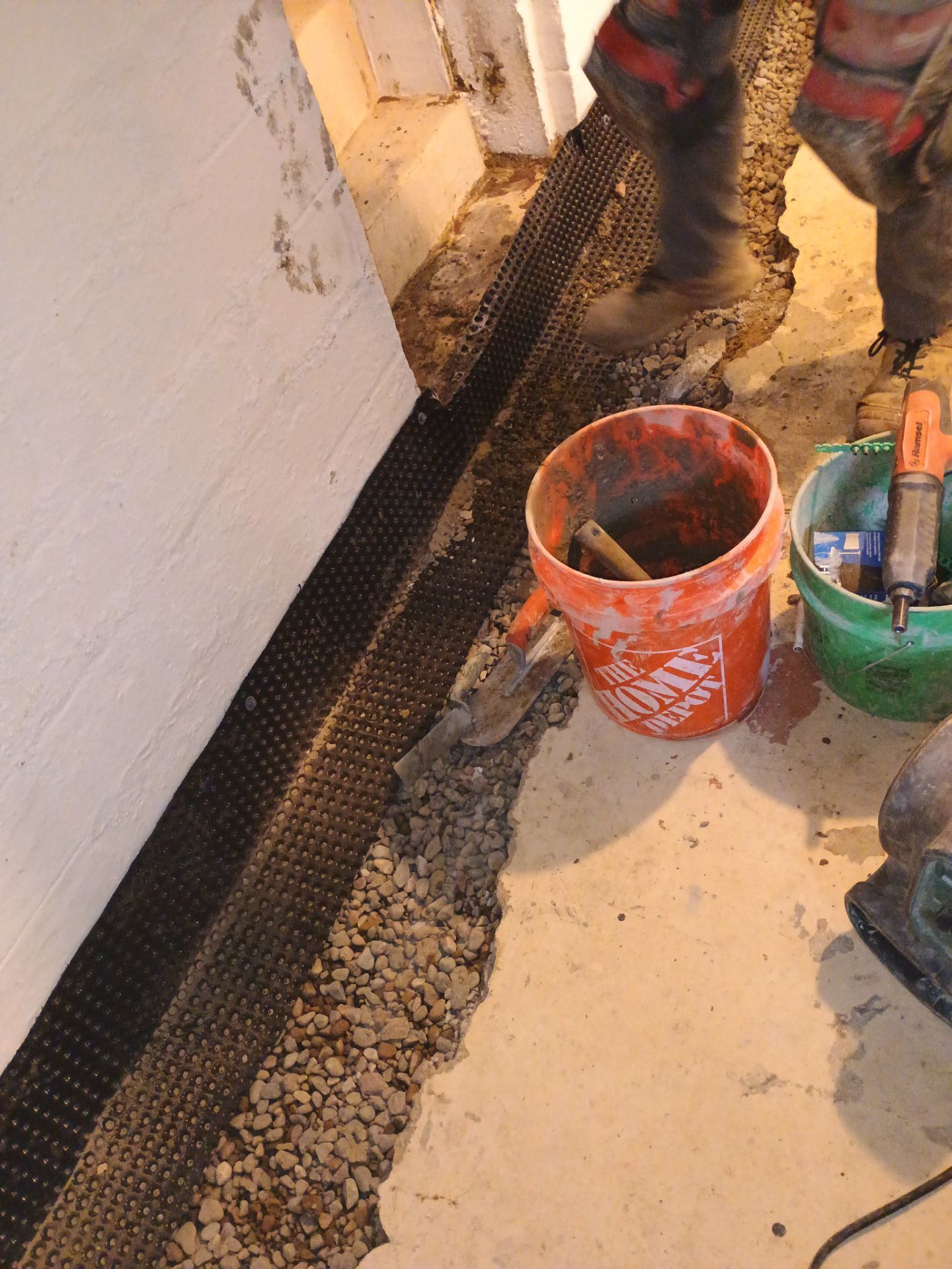 Another Drain Tile Project in the Books by Waterproofing Northeast