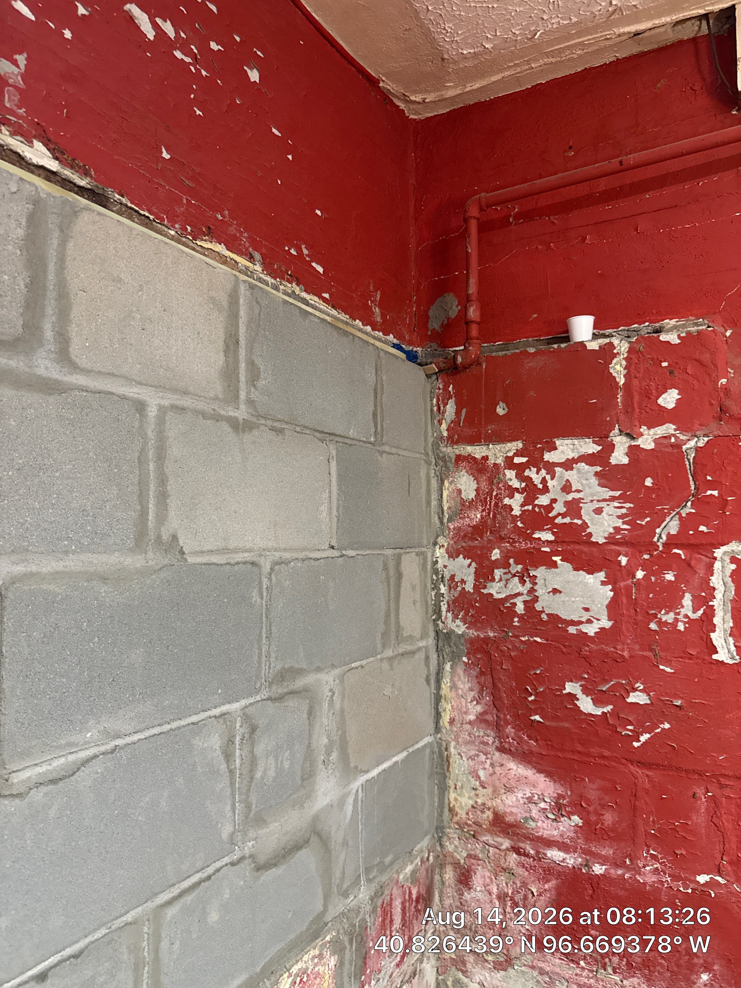 Basement Foundation Repair and Concrete Block Wall Installation in Lincoln by CompanyCam Sales Demo