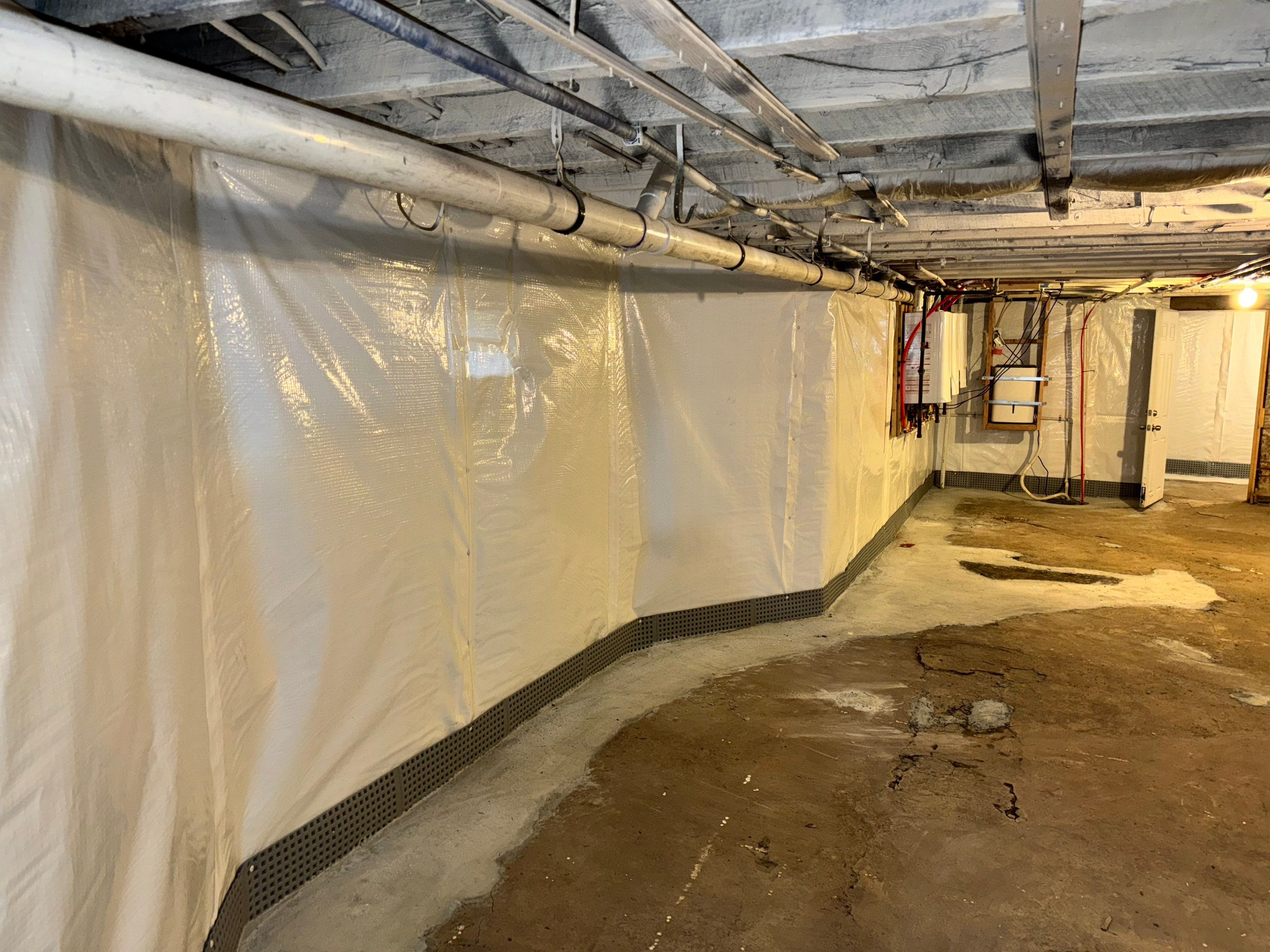 Interior French Drain & Wall Vapor Barrier in Newark, NJ  by Pure Service Pro, LLC 