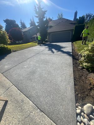 Exposed Aggregate Concrete Driveway Makeover