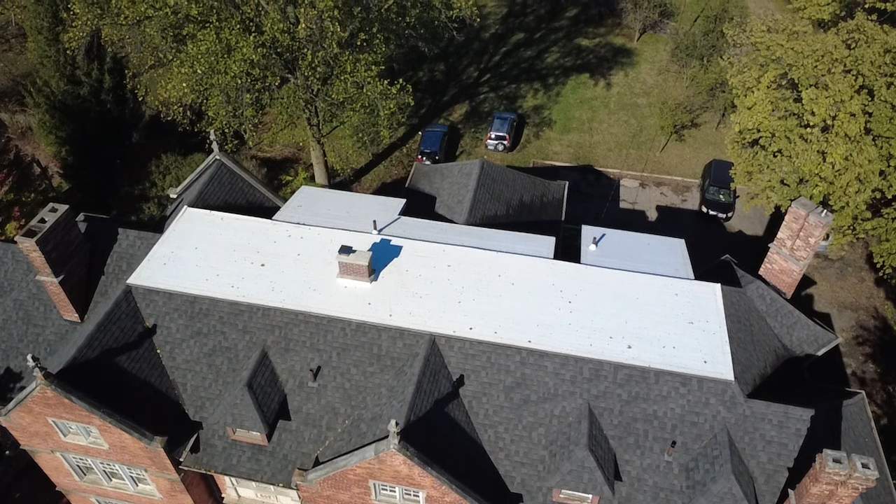 Middletown Mansion Restoration Project - Low Slope Roof by Level Up Roofing and Restoration Services LLC