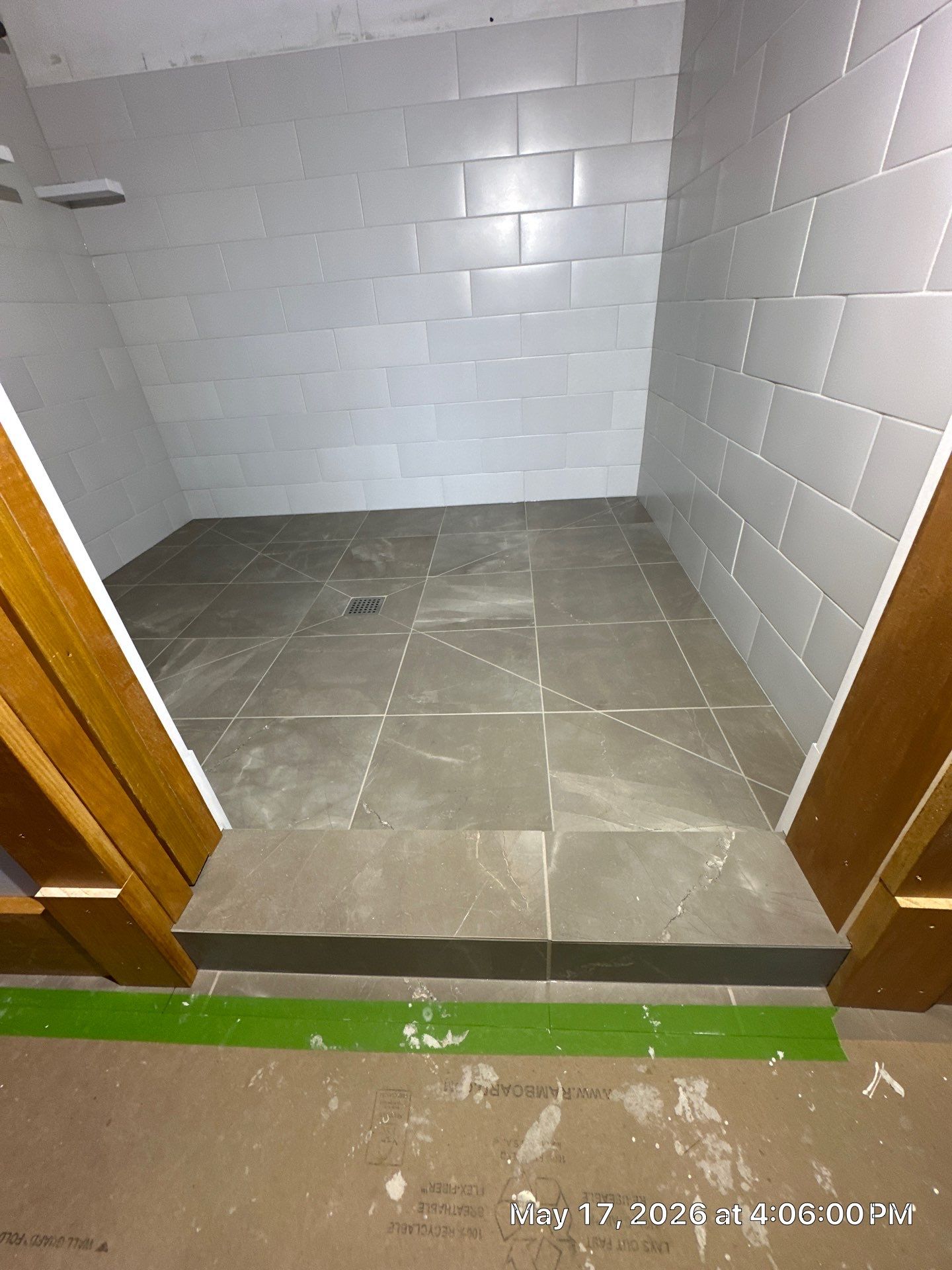 Mudroom and dog wash tile project by Renovatic LLC