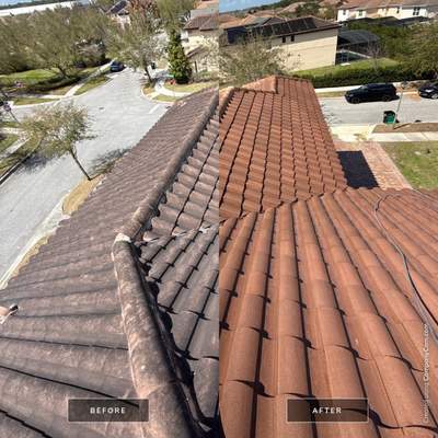 Barrel Tile Roof Cleaning