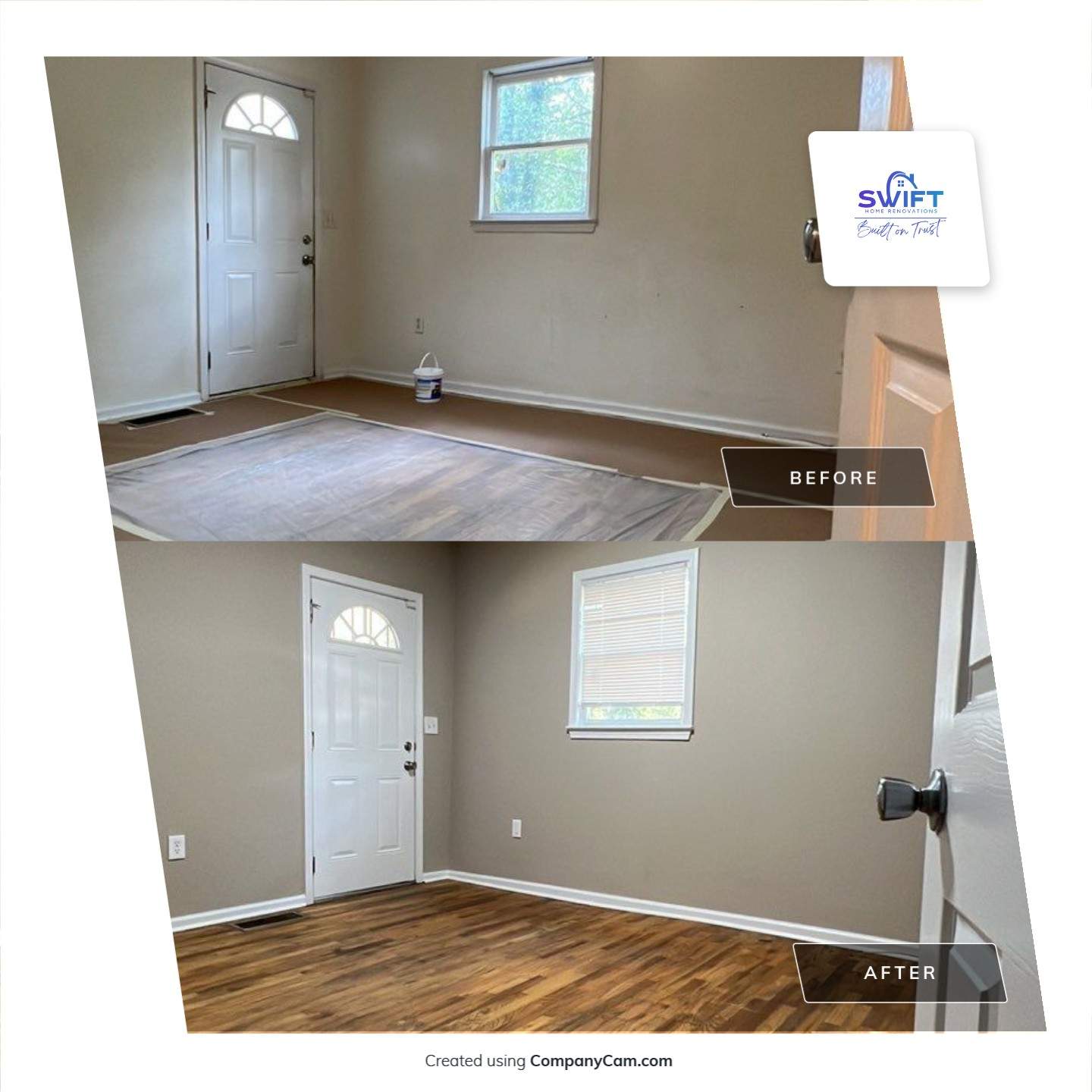 Atlanta Interior Renovation Featuring Hardwood Floors and New Paint by Swift Home Renovations
