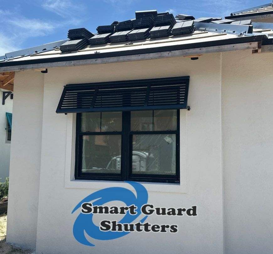 Decorative Bahamas in Black Gray by Smart Guard Shutters