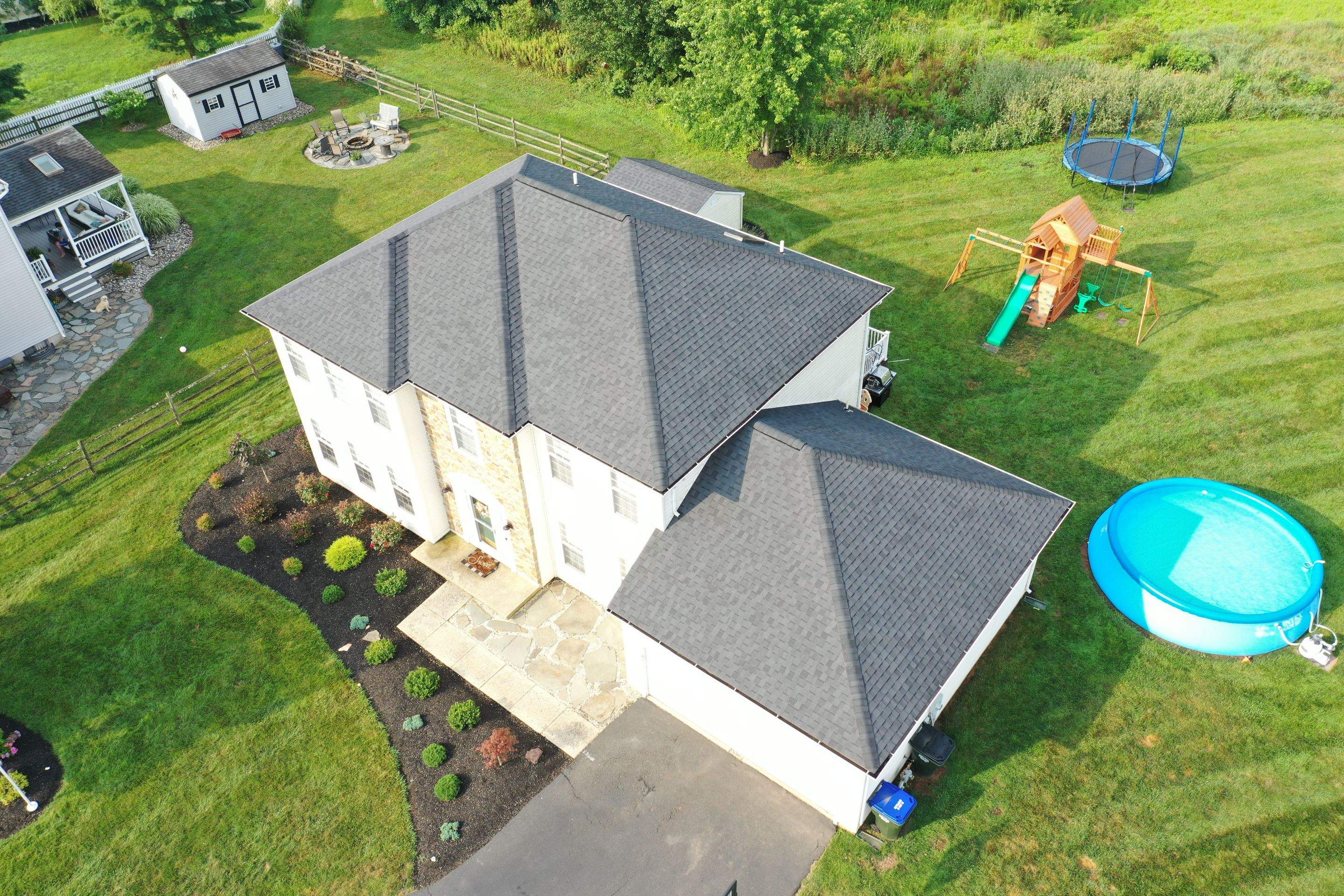 Roofing Installation using CertainTeed Landmark - Moire Black by Storm Guard of Ches-Mont PA