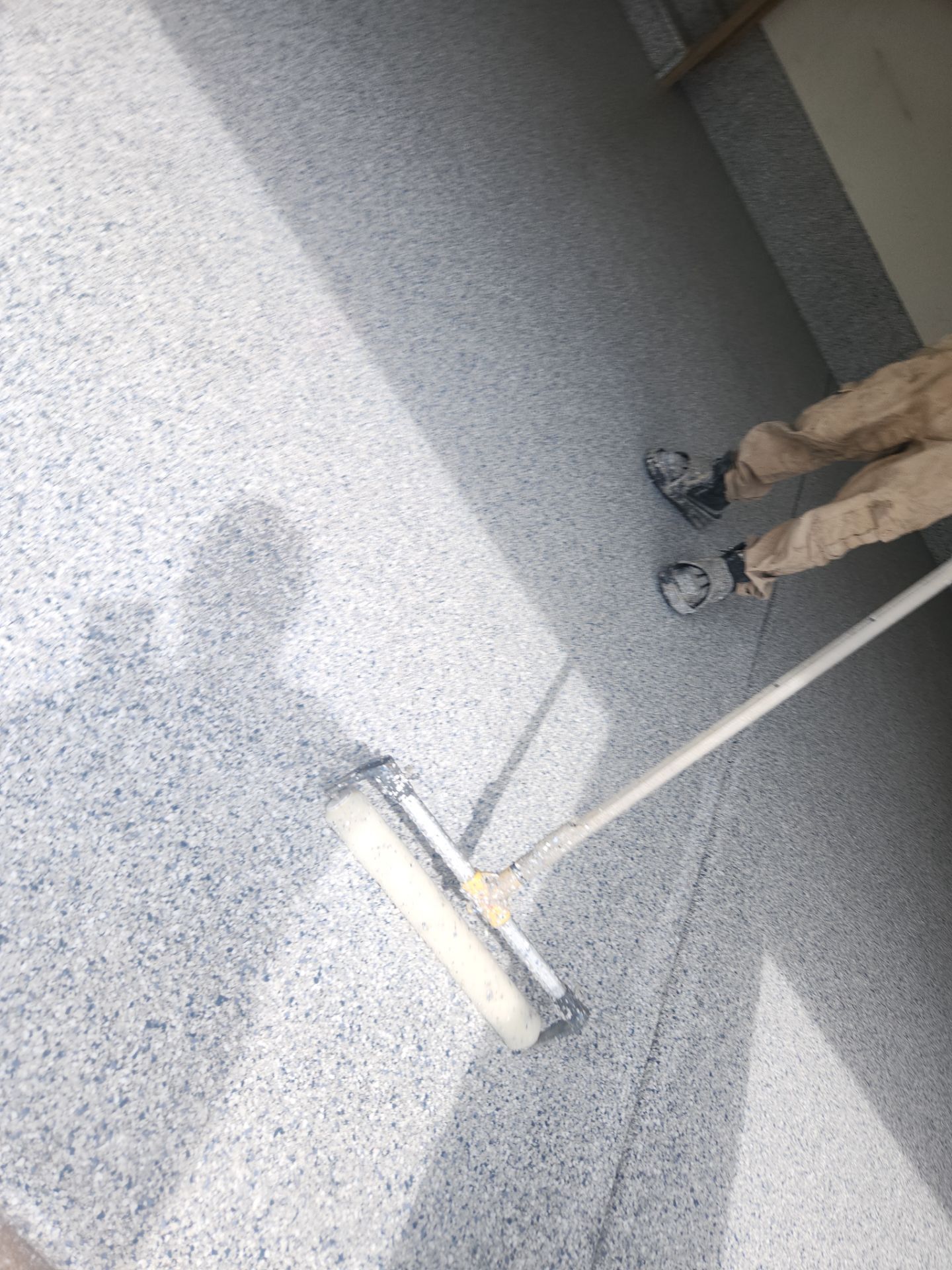 Hillsborough Township Garage Floor Coating with Multi-Colored Polyaspartic Flake by Spectrum Painting, LLC
