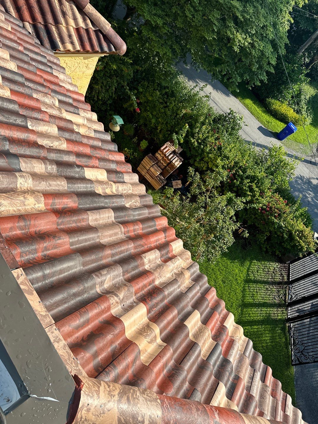 Residential Brava Spanish Tile Install in Coral Gables Miami Florida by International Roofing