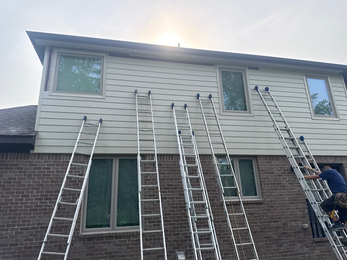 Siding Replacement using Alside S7 Cedar Mill Grain Composite by 180 Contractors