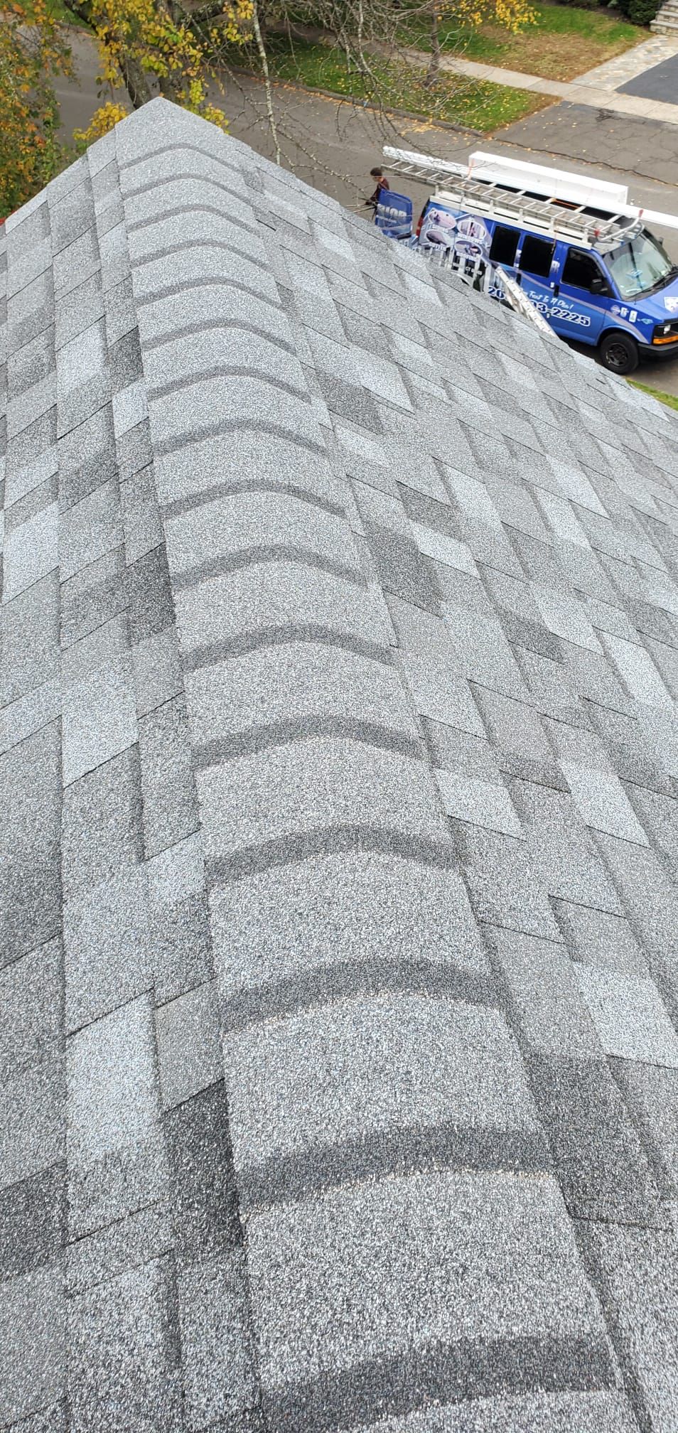 Residential Roofing Installation using Owens Corning TruDefinition Slatestone Gray by A Plus Exterior