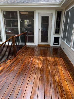 Deck and Stamped Concrete Patio