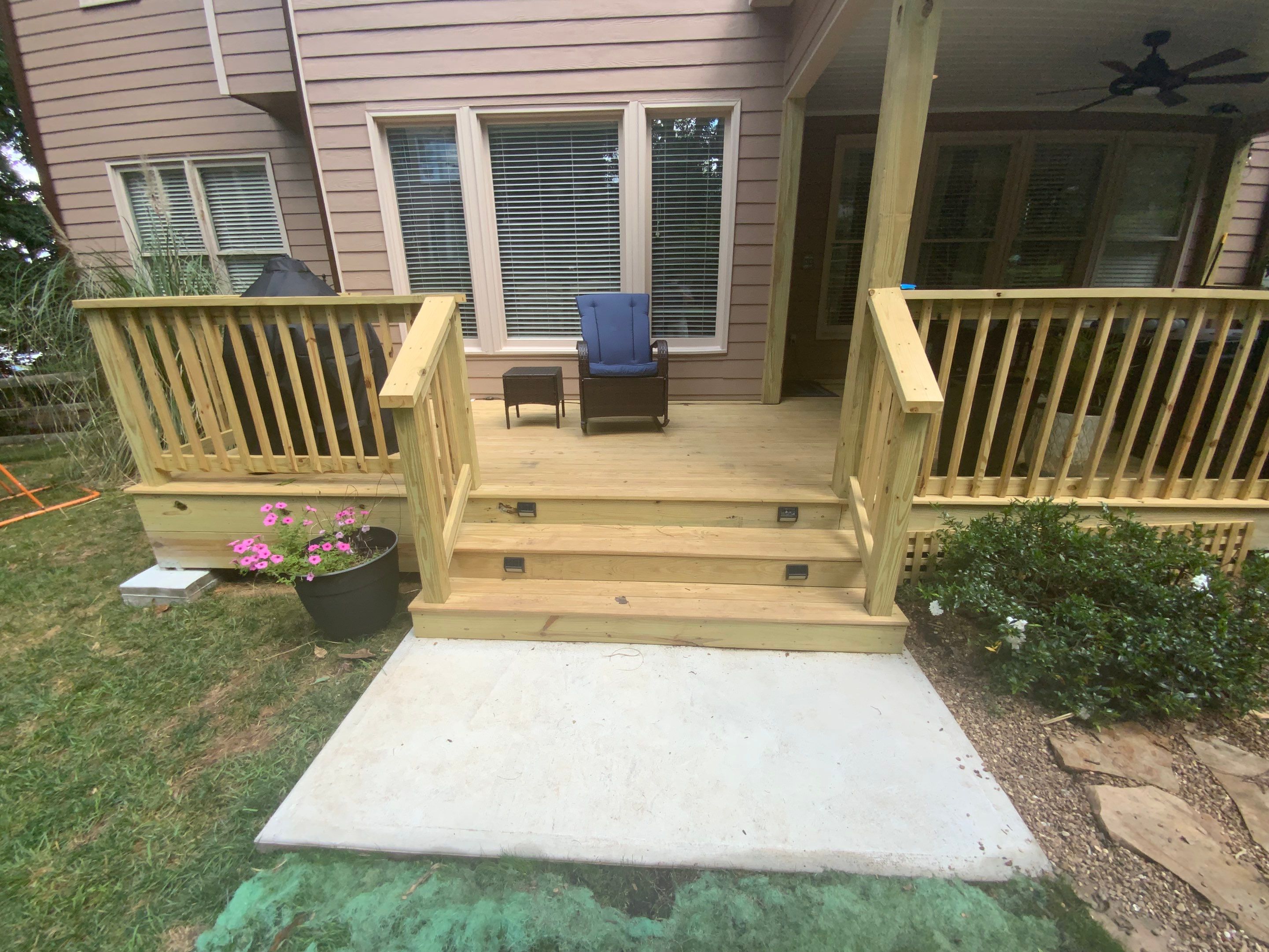 Custom Wooden Deck and Covered Porch Addition in Kennesaw by Swift Home Renovations