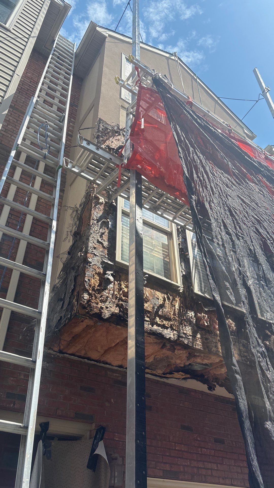 Stucco remediation and structural framing Project in Philadelphia, Pennsylvania by Philadelphia Quality Roofing