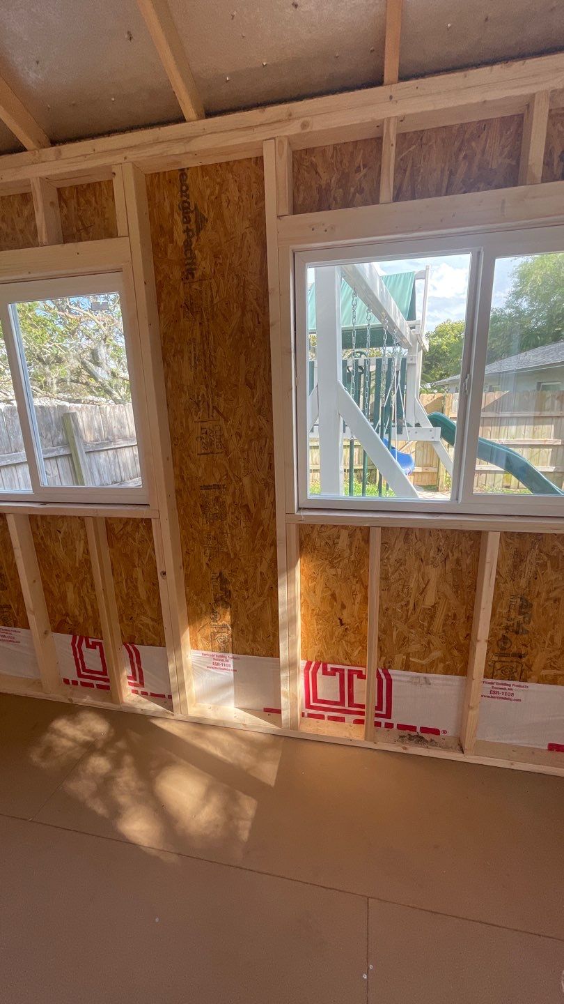 Outdoor Office Shed Interior Remodel in Longwood: From Drywall to Paint by HandyMangum