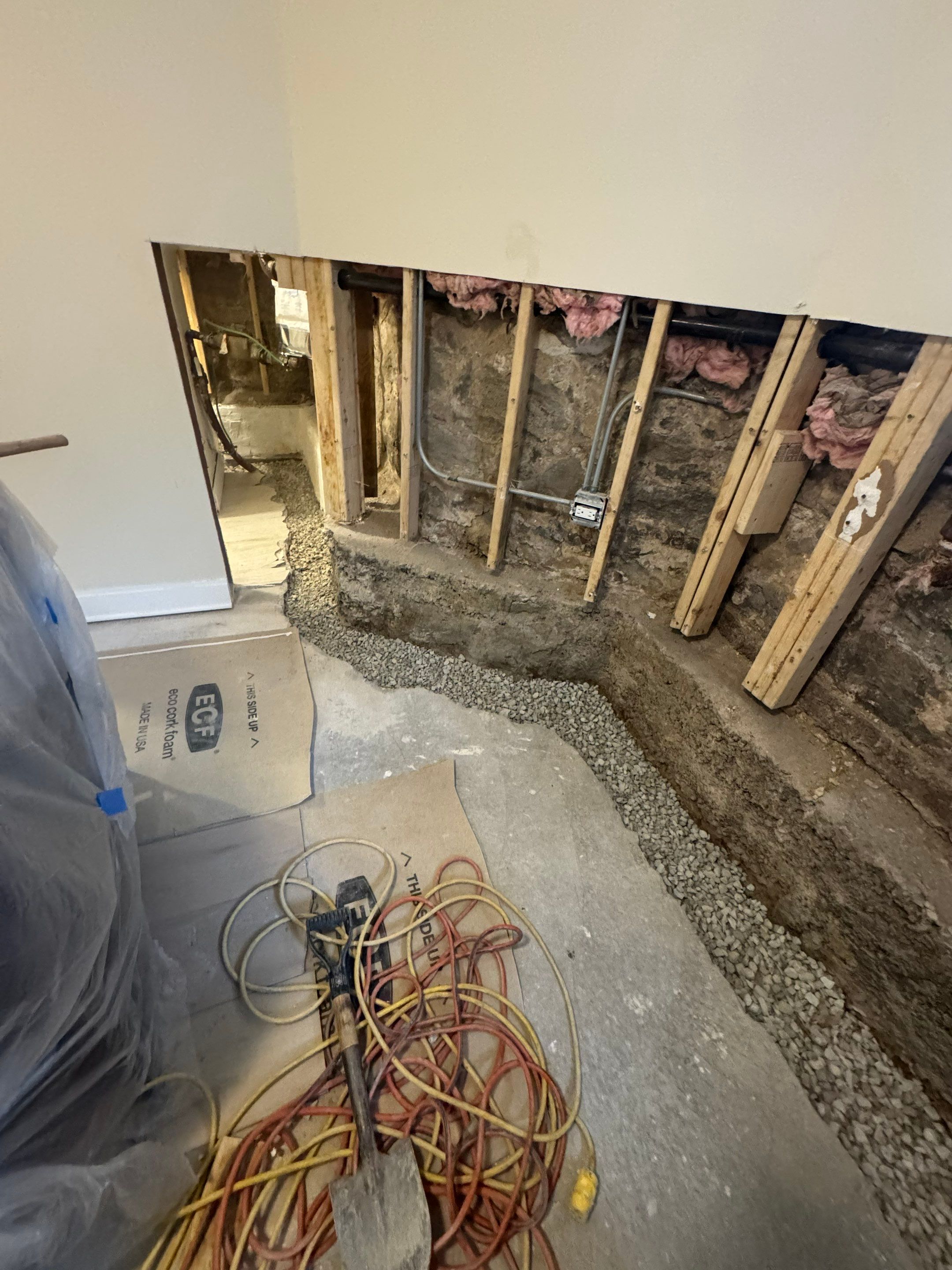 North Side Drain Tile System by Area Wide Waterproofing