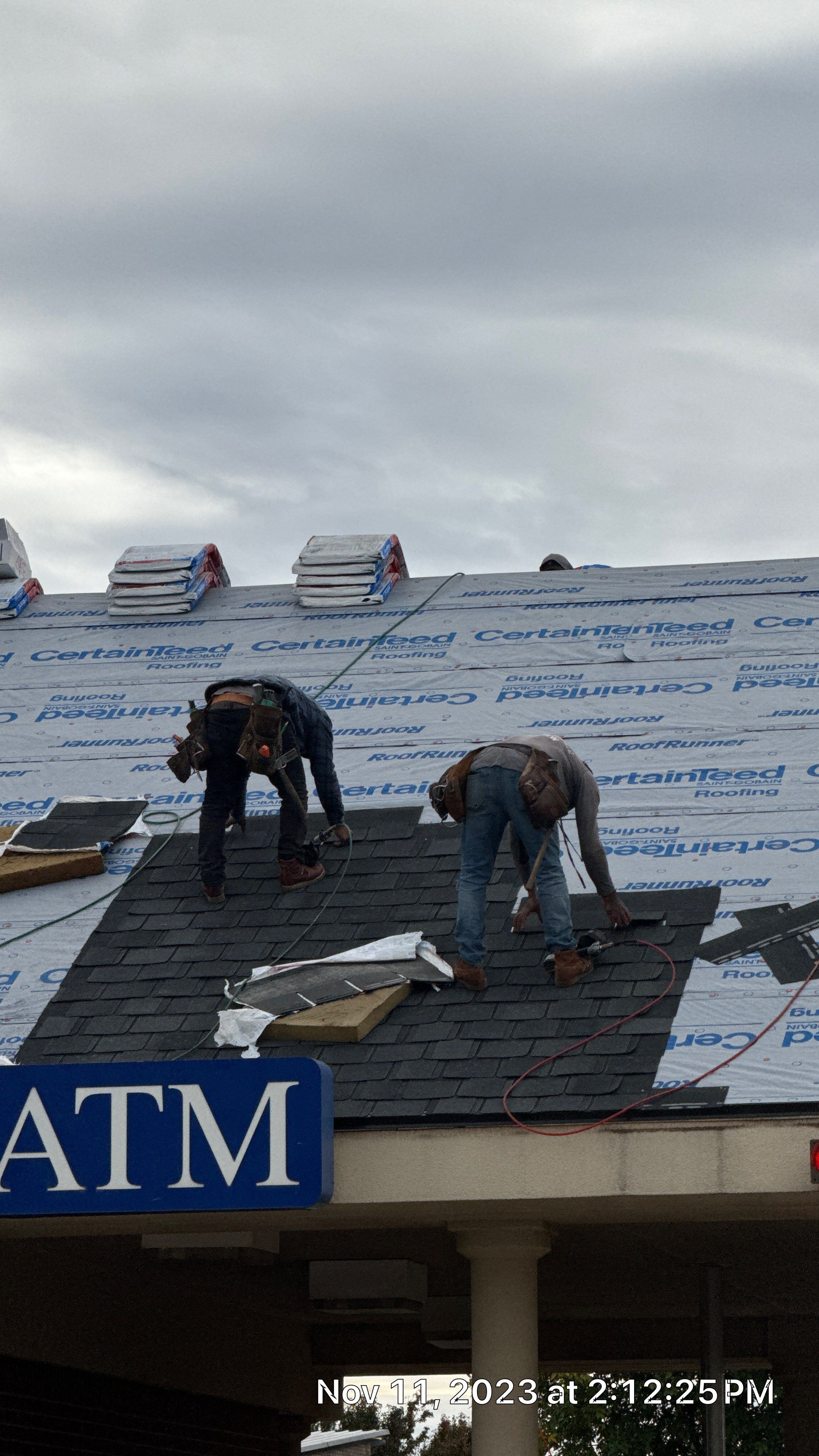 Commercial Roofing Installation using Certainteed Belmont IR by Castillo Roofing