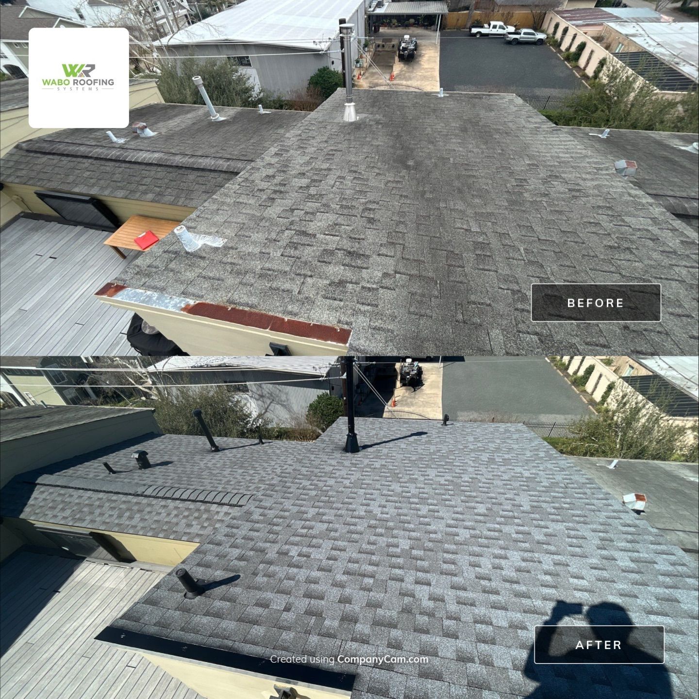 Residential Roofing Installation using GAF Timberline HDZ (Pewter Grey) by WABO Roofing Systems 