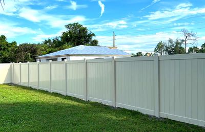 Vinyl Fence Installation using Vinyl Privacy Fence 