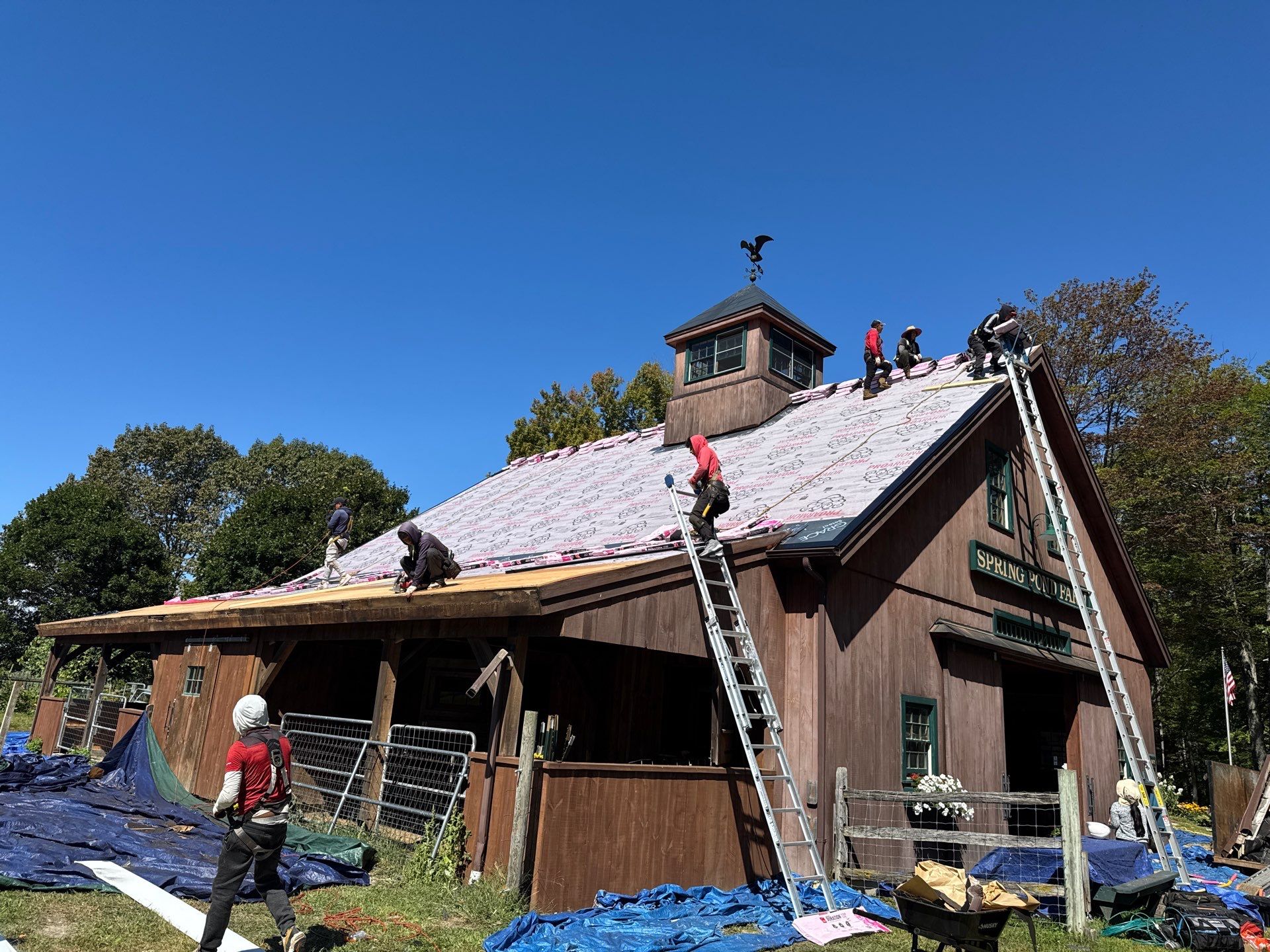Garage & Barn Roof Replacement in Greenfield, NH | Owens Corning Shingles by Adam Vaillancourt Roofing LLC