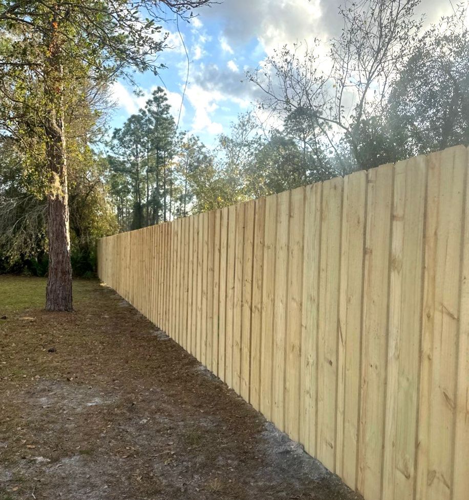 Wood Fence Installation using Vertical Wood Fence by Asap fence and gates, LLC