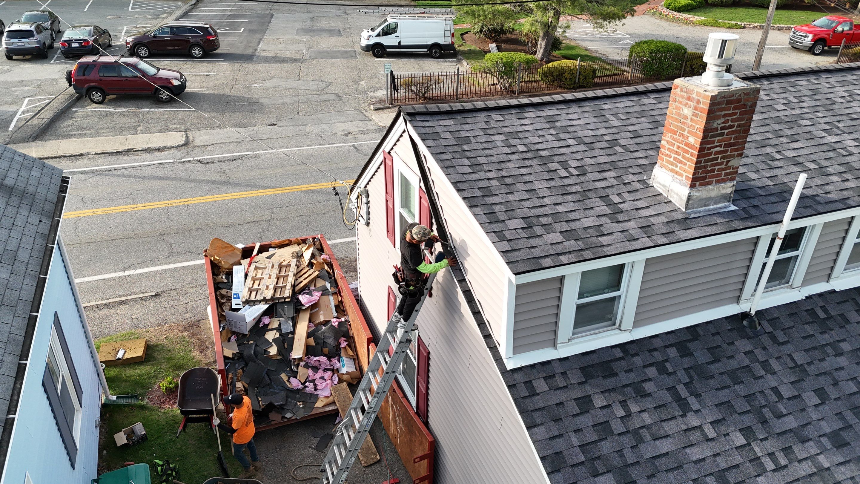 Roof Replacement with Owens Corning TruDefinition Shingles in Midnight Plum by Mighty Dog Roofing of Greater Middlesex County
