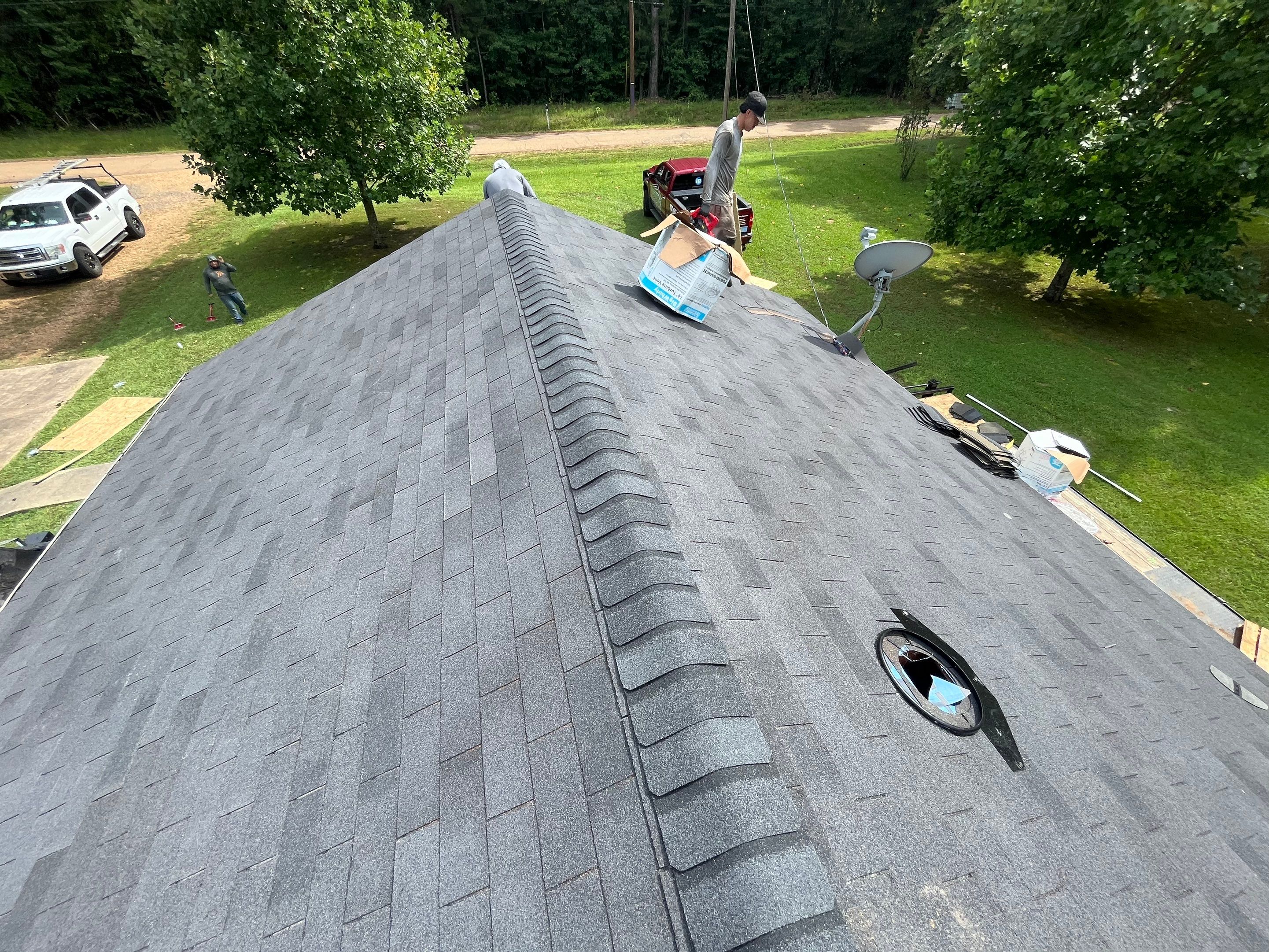 Residential Shingle Reroof using CertainTeed XT25: Moire Black by Hostetler Roofing