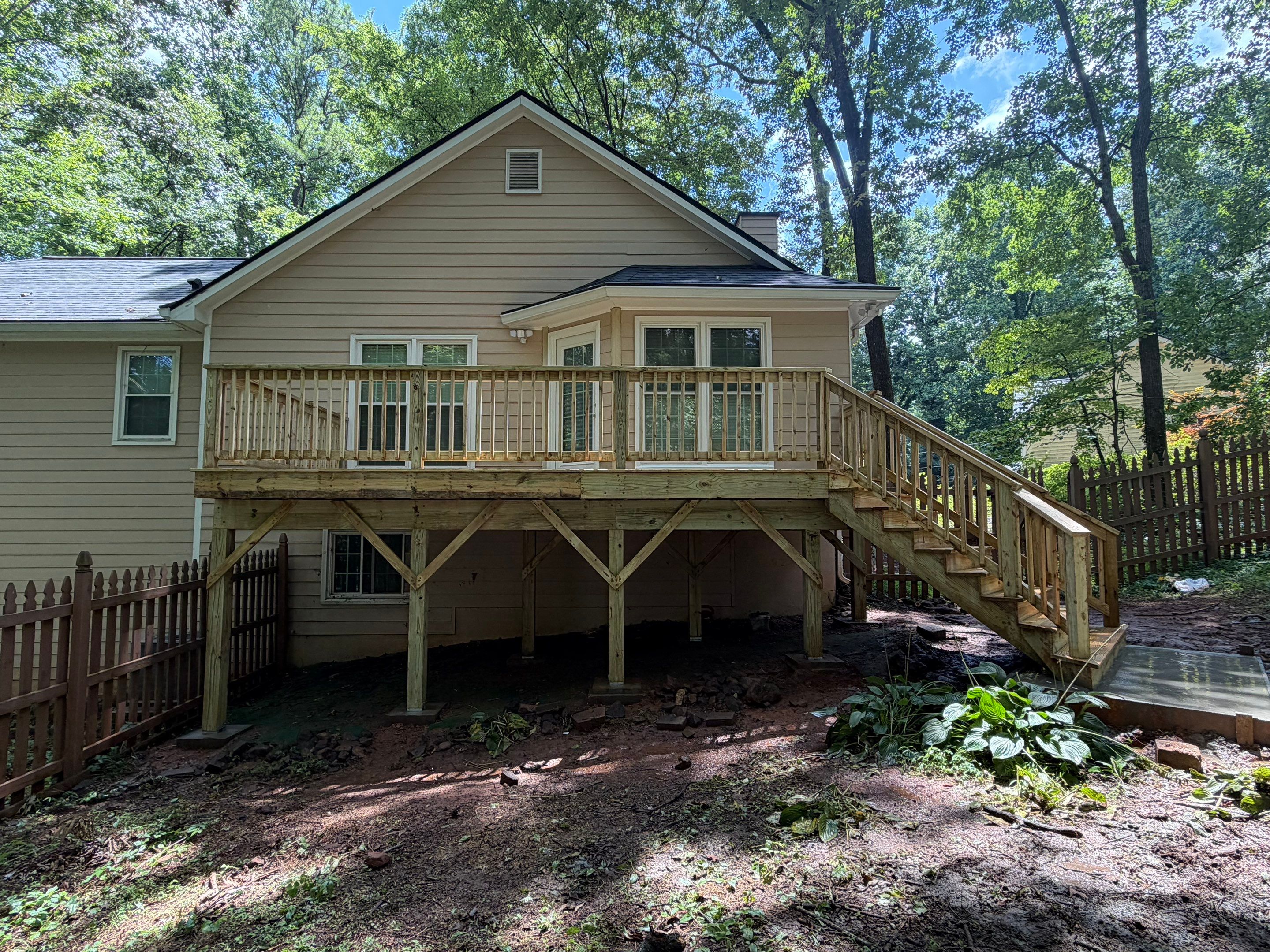 Marietta Deck Replacement with Pressure-Treated Wood and New Stairs by Swift Home Renovations