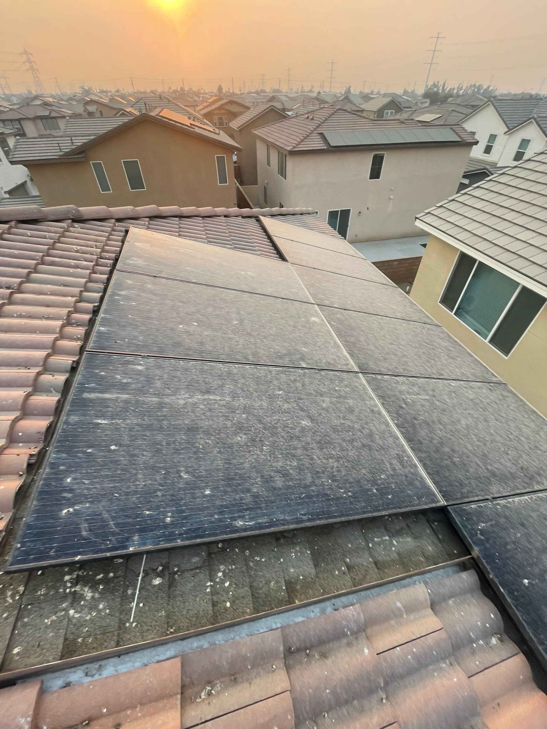 Solar Panel Bird Proofing in Ontario Ca by Palm Coast Solar Cleaning