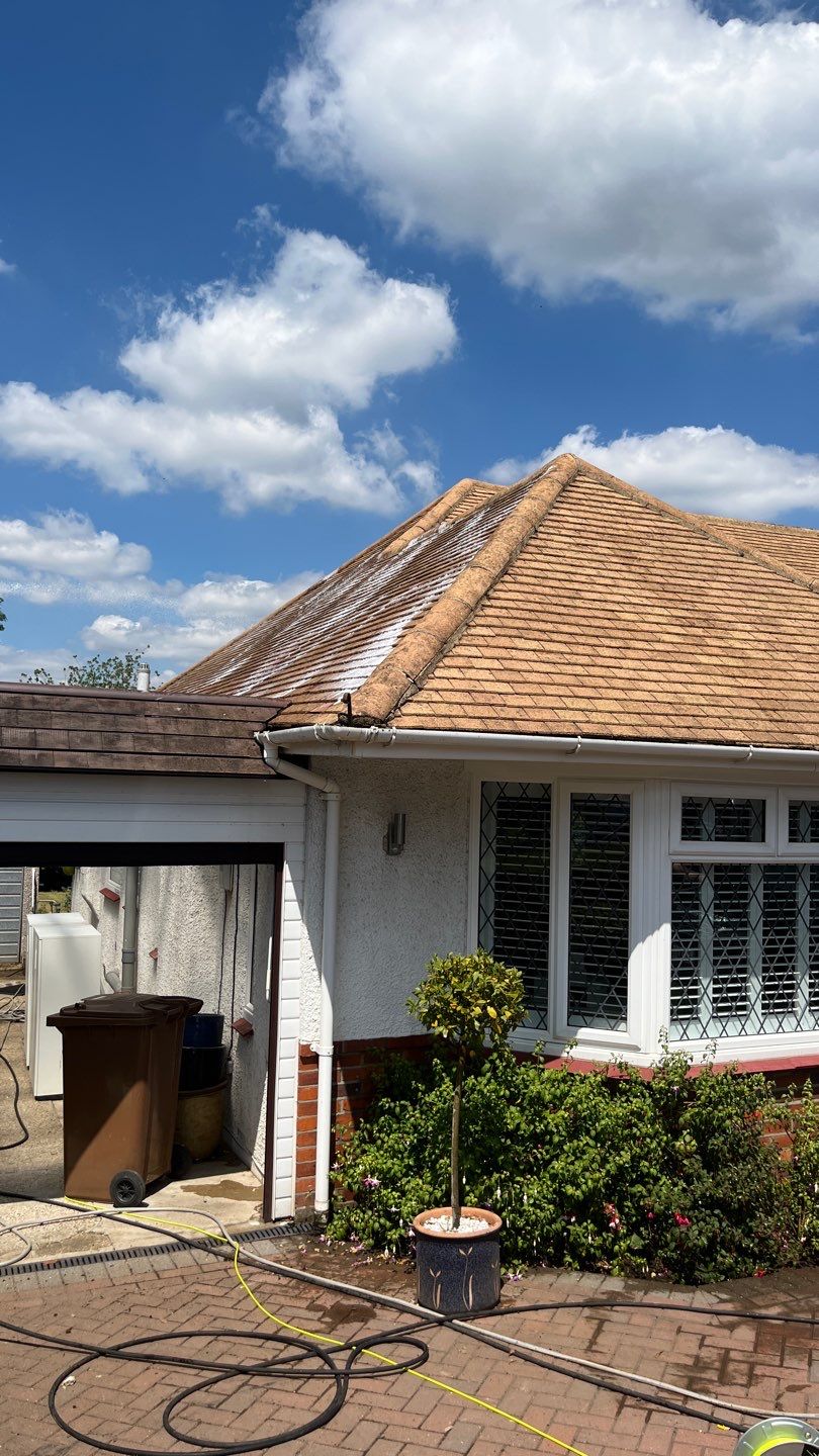 Roof Clean - Render Clean using Honda 15lpm Low Pressure Washing Machine by Ges Exterior Cleaning ltd