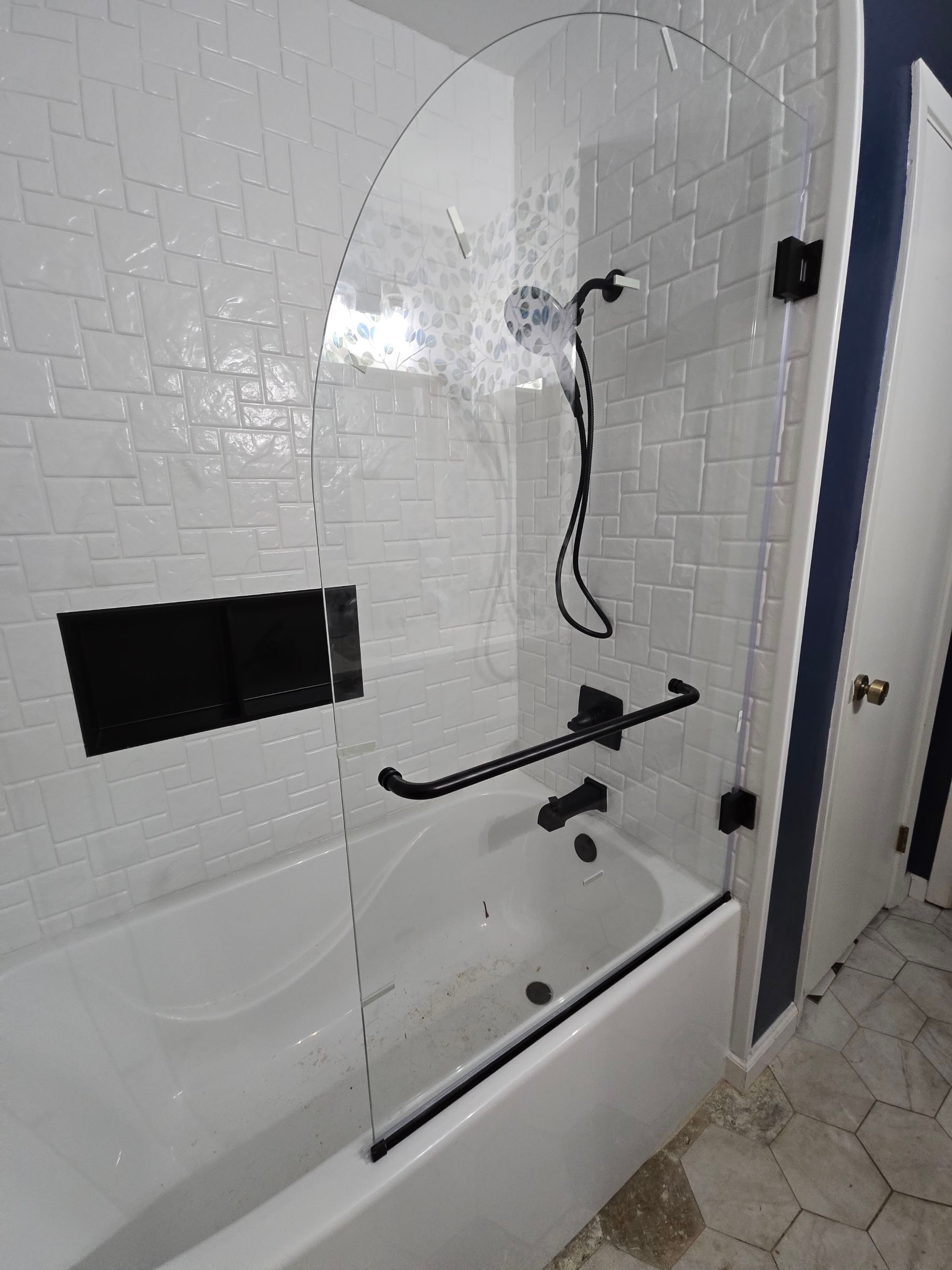 Bathtub - White- Piazza -Black Trim by Homestar Solutions 