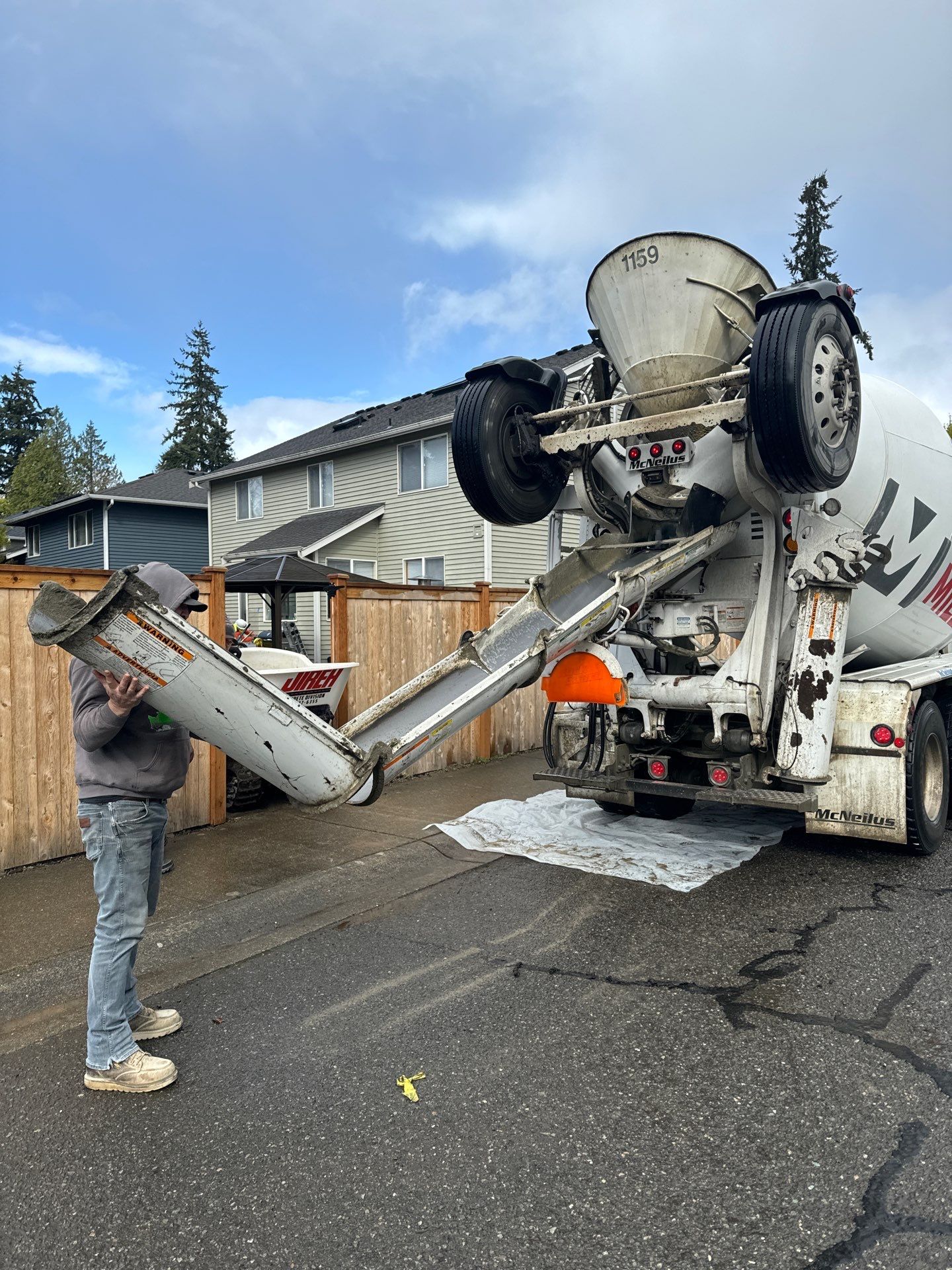 Benedict | Stamped Concrete Back Patio by Jireh Asphalt & Concrete Inc 