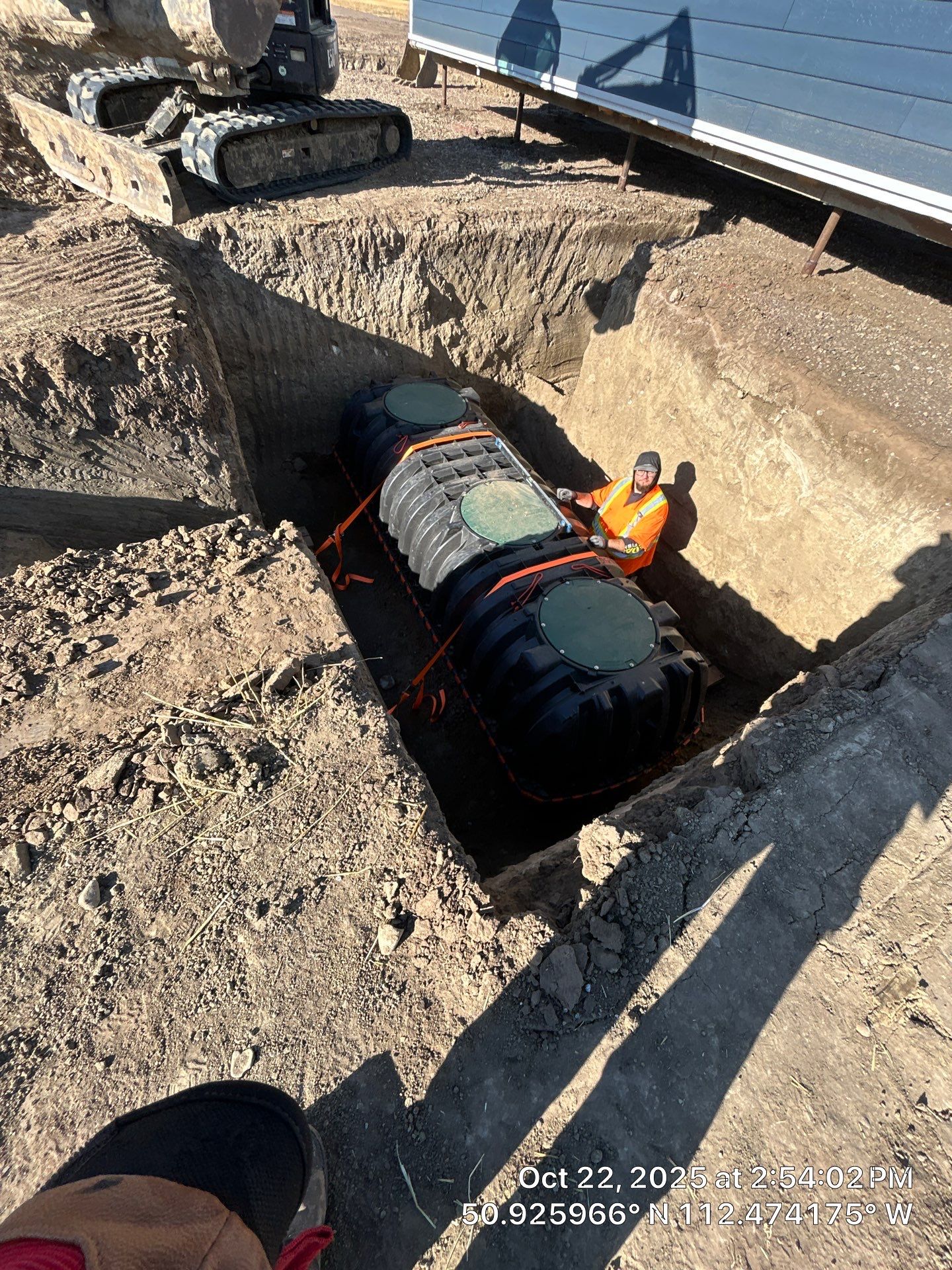 Full Septic System Installation With Polyethylene Tanks In Alberta by Septic Medic Inc.