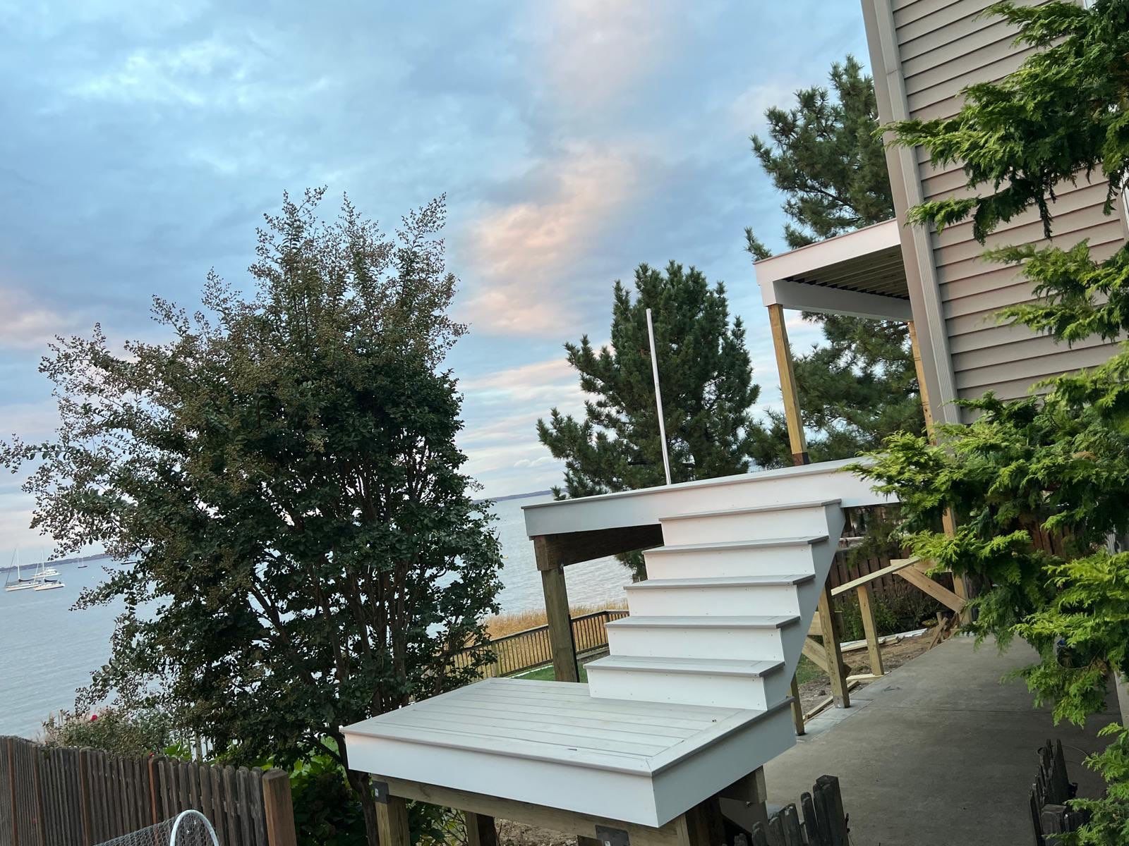 Waterfront deck In Keyport  by deck guardian