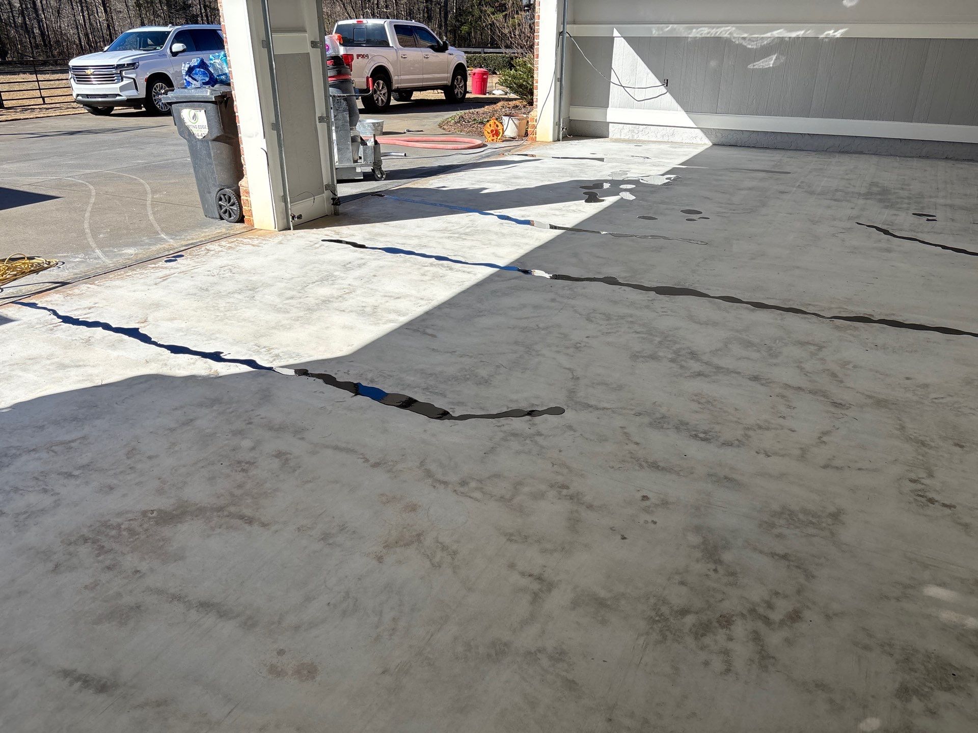 Large Garage using Penntek Industrial Coatings by Concrete Coatings of Georgia