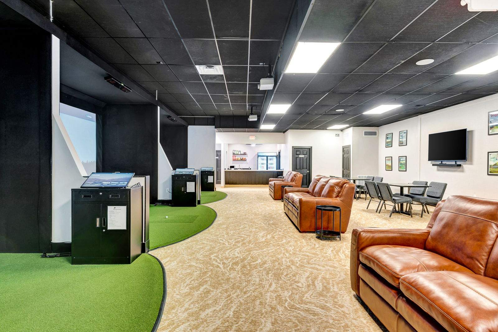 Commercial Indoor Golf Simulator Facility Buildout in Bradenton by Vertical General Contracting