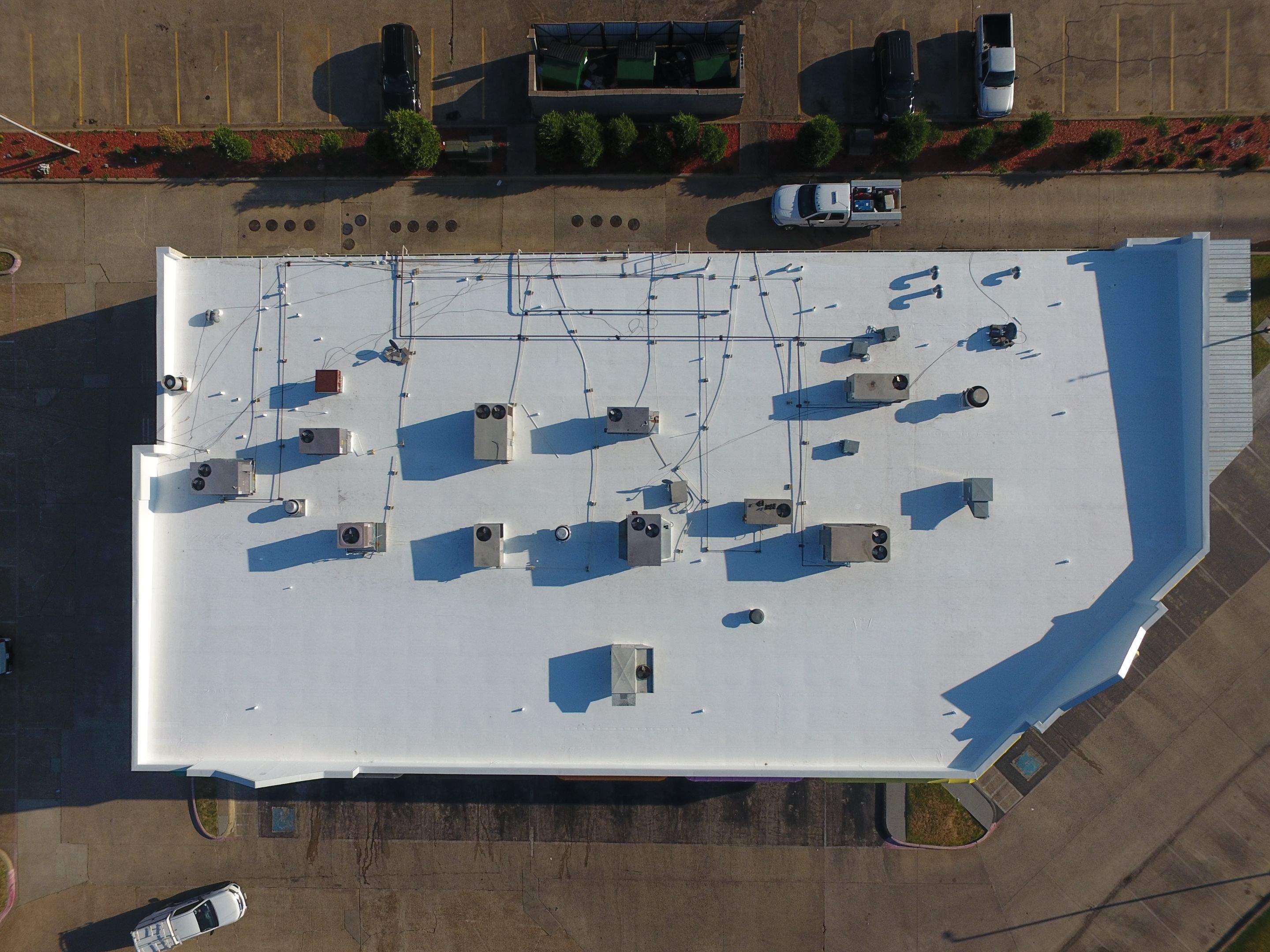 Commercial Roofing Installation using 50 mil PVC by Hostetler Roofing