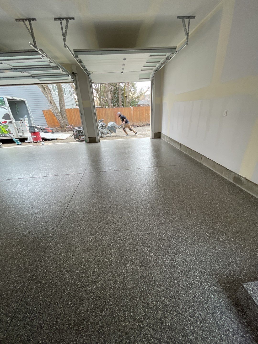 Garage Transformation using Silver Creek by Croc Coatings, LLC